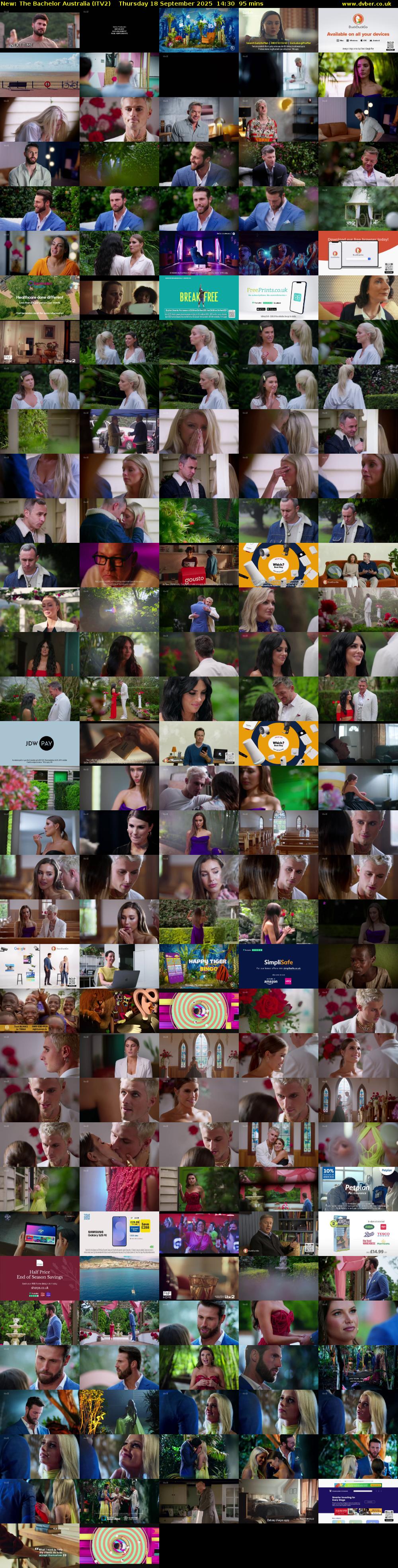 The Bachelor Australia (ITV2) Thursday 18 September 2025 14:30 - 16:05