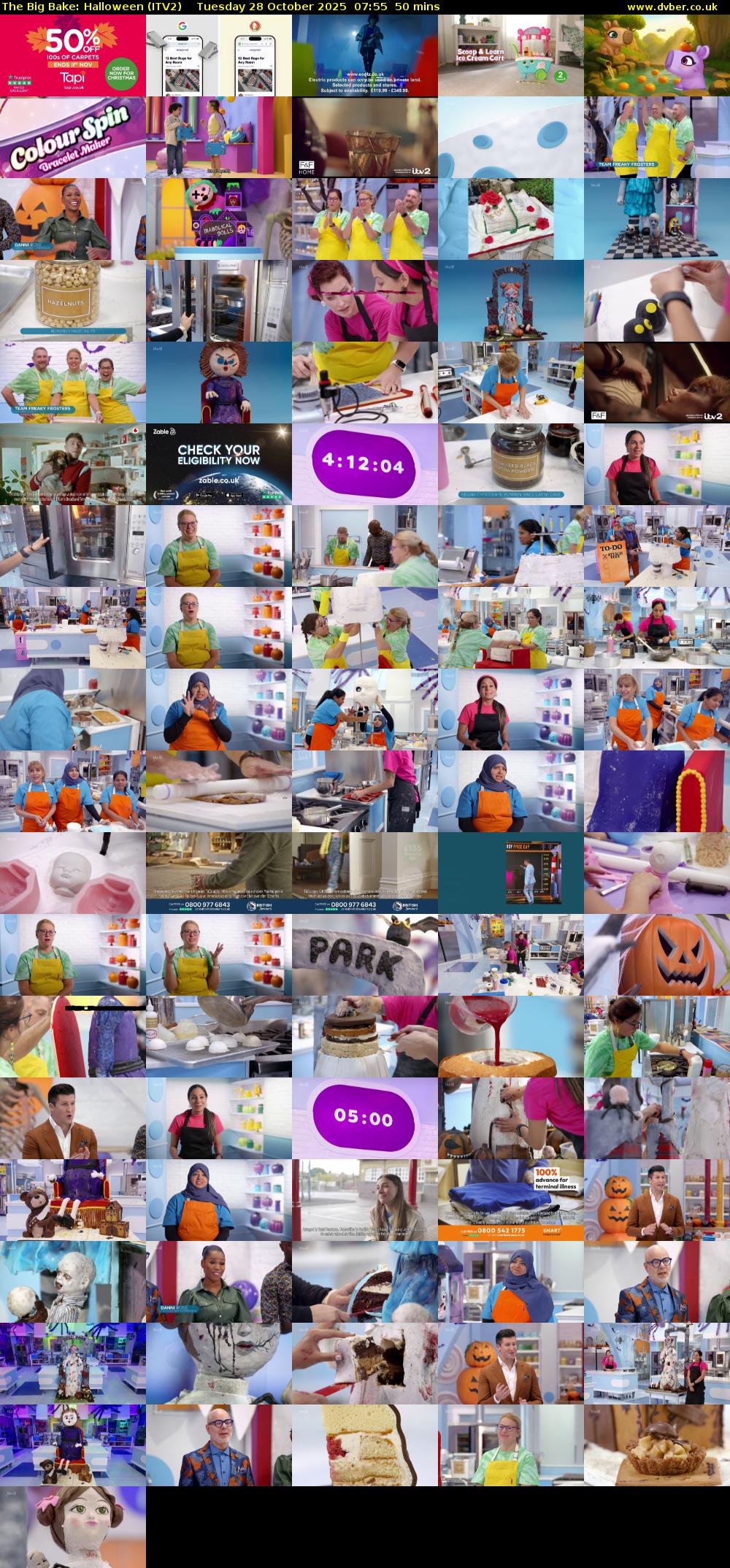 The Big Bake: Halloween (ITV2) Tuesday 28 October 2025 07:55 - 08:45