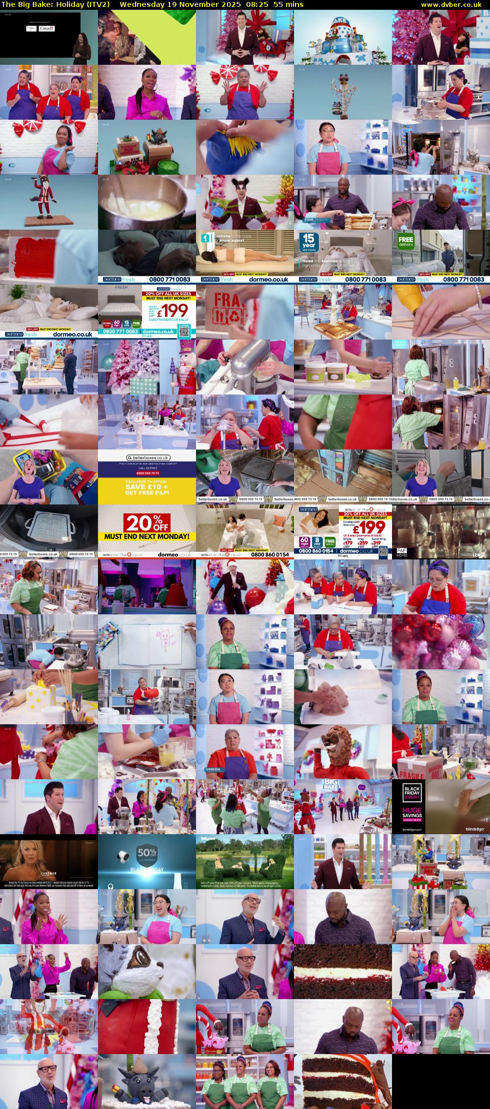 The Big Bake: Holiday (ITV2) Wednesday 19 November 2025 08:25 - 09:20