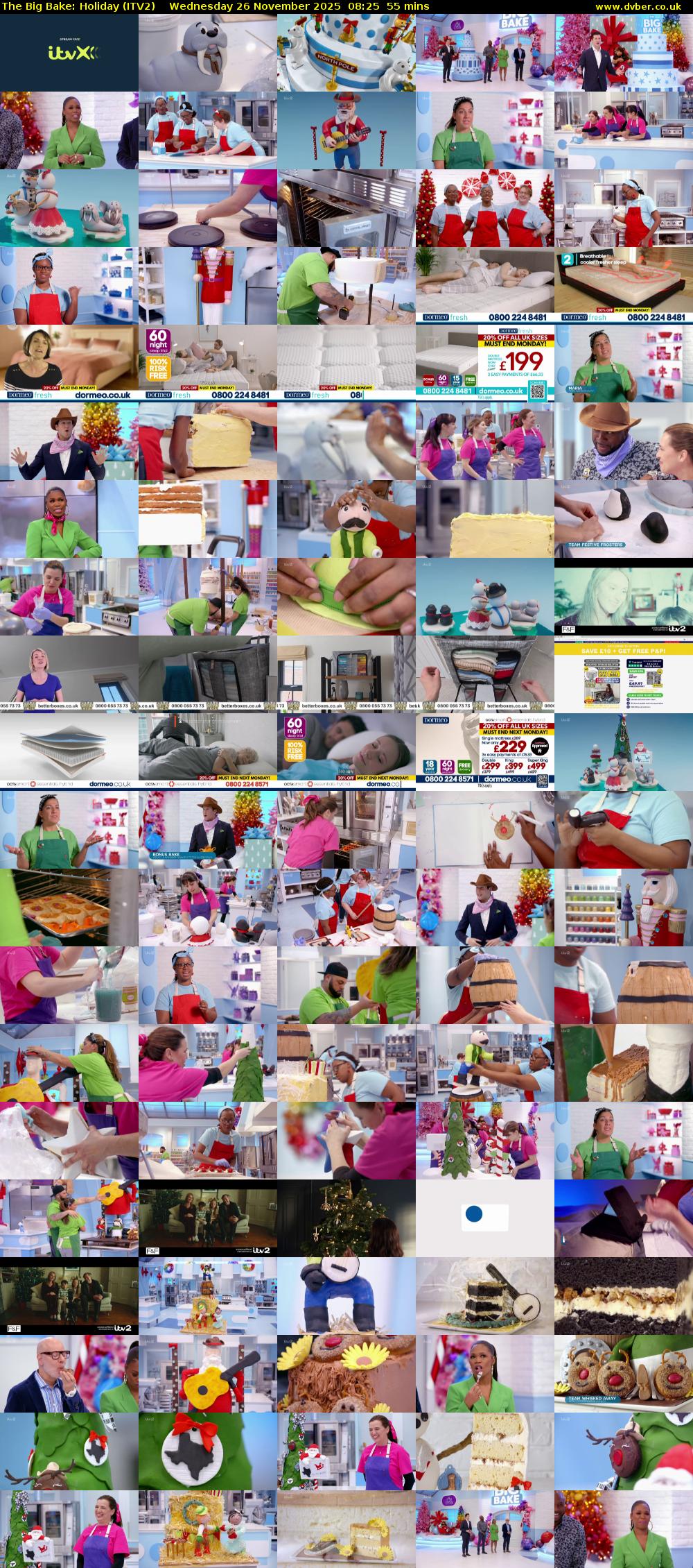 The Big Bake: Holiday (ITV2) Wednesday 26 November 2025 08:25 - 09:20