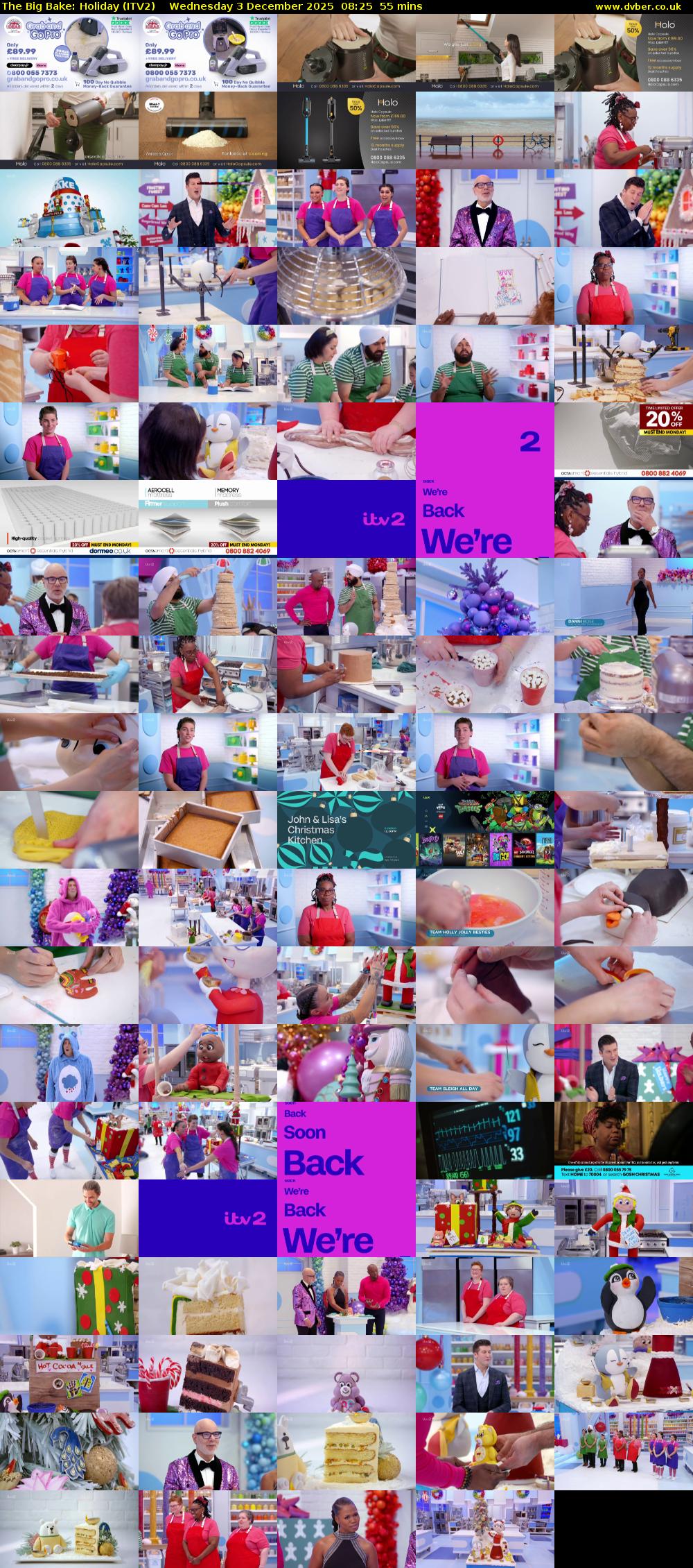 The Big Bake: Holiday (ITV2) Wednesday 3 December 2025 08:25 - 09:20
