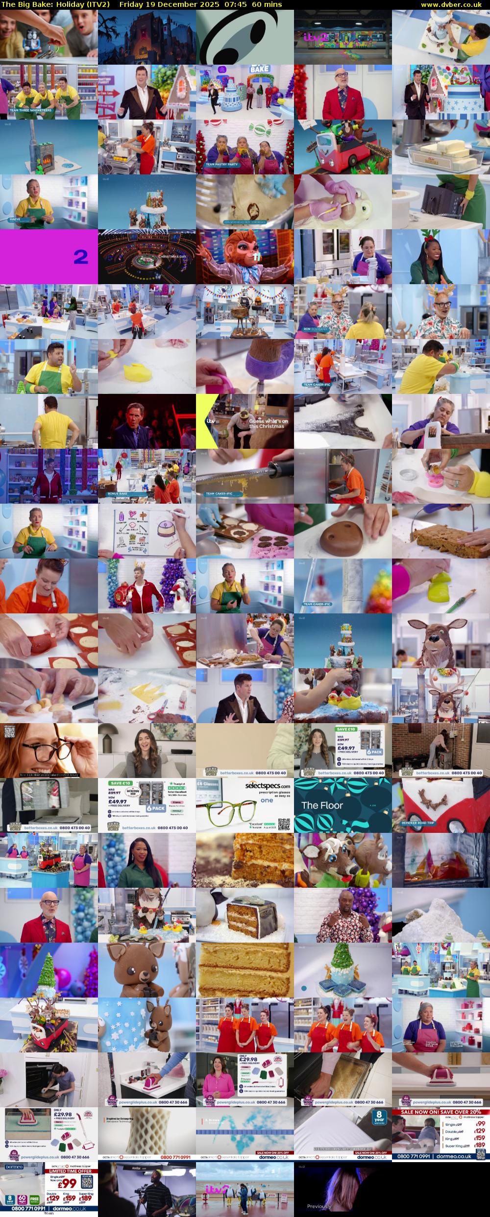 The Big Bake: Holiday (ITV2) Friday 19 December 2025 07:45 - 08:45