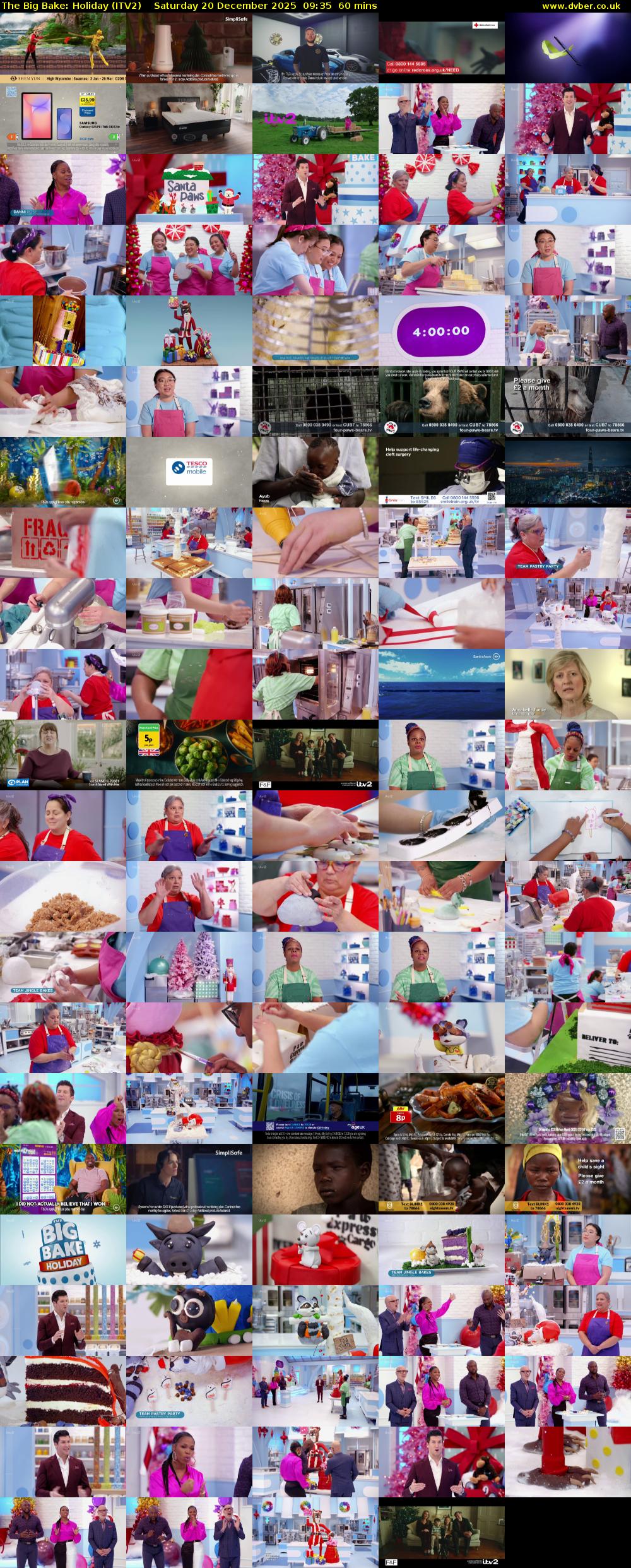 The Big Bake: Holiday (ITV2) Saturday 20 December 2025 09:35 - 10:35