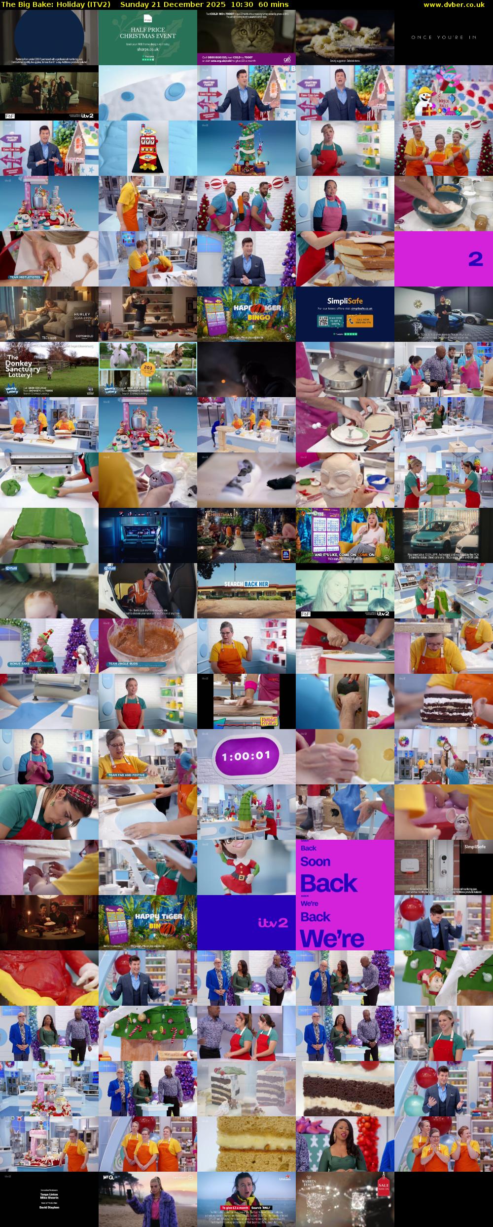 The Big Bake: Holiday (ITV2) Sunday 21 December 2025 10:30 - 11:30