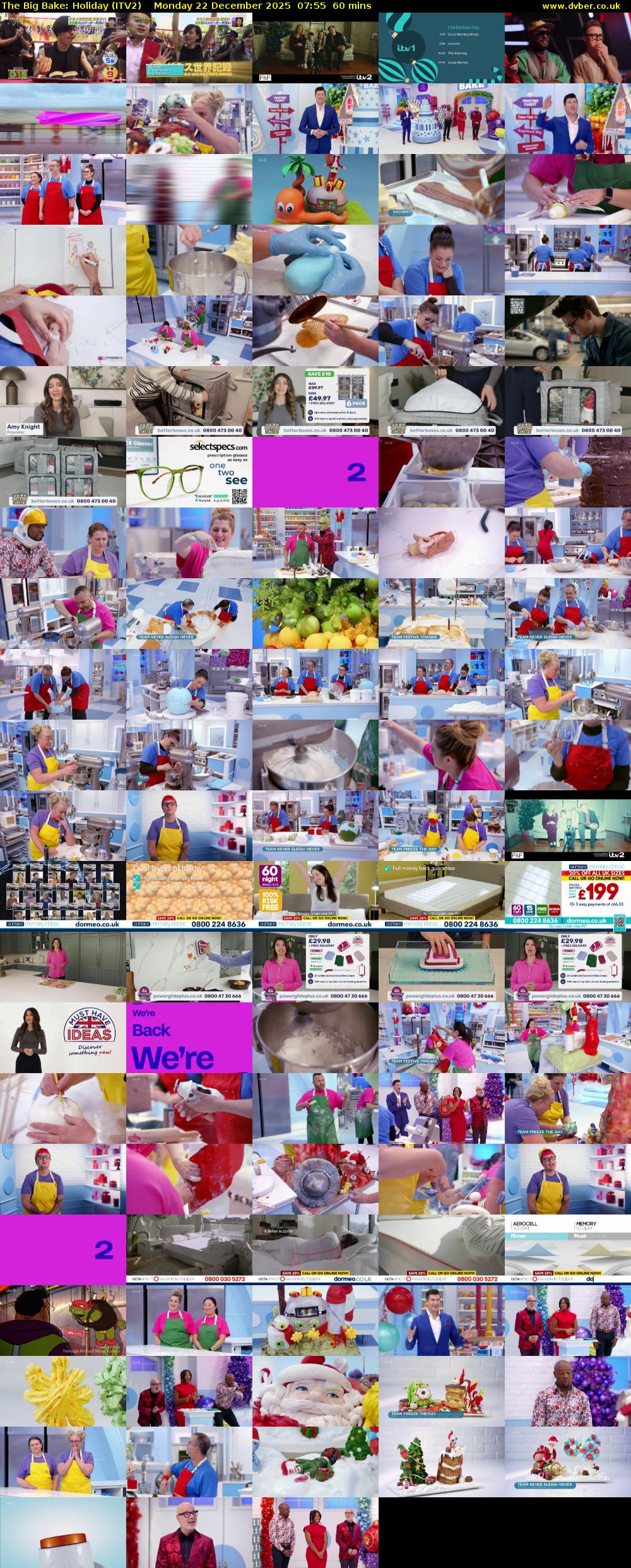 The Big Bake: Holiday (ITV2) Monday 22 December 2025 07:55 - 08:55