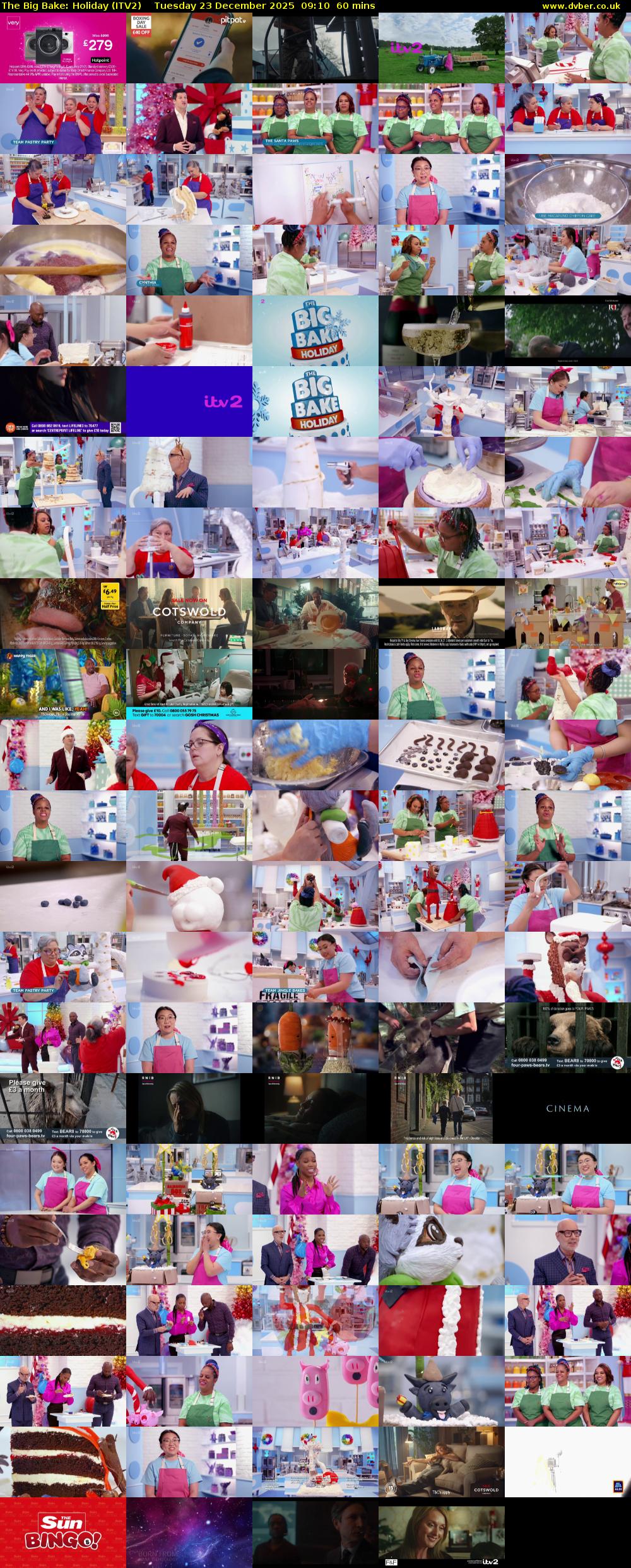 The Big Bake: Holiday (ITV2) Tuesday 23 December 2025 09:10 - 10:10