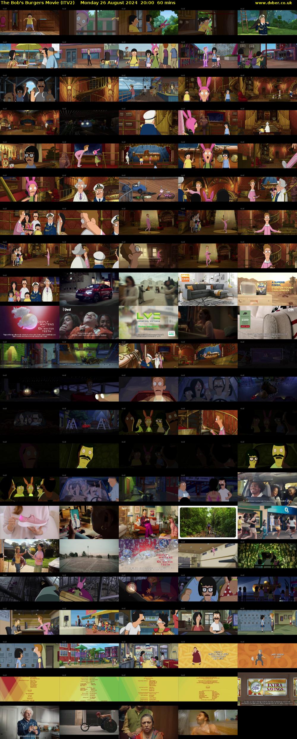 The Bob's Burgers Movie (ITV2) Monday 26 August 2024 20:00 - 21:00
