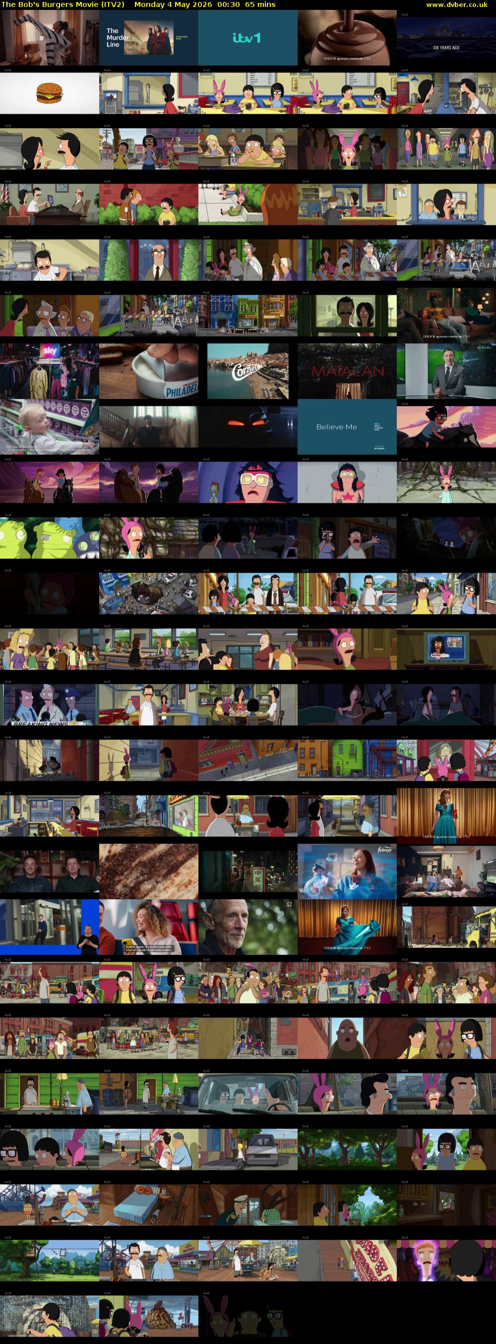 The Bob's Burgers Movie (ITV2) Monday 4 May 2026 00:30 - 01:35