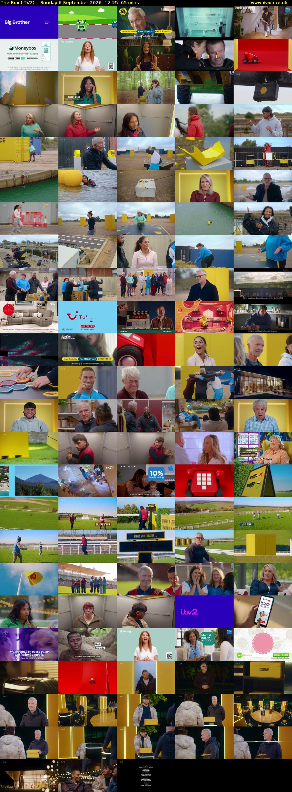 The Box (ITV2) Sunday 6 September 2026 12:25 - 13:30