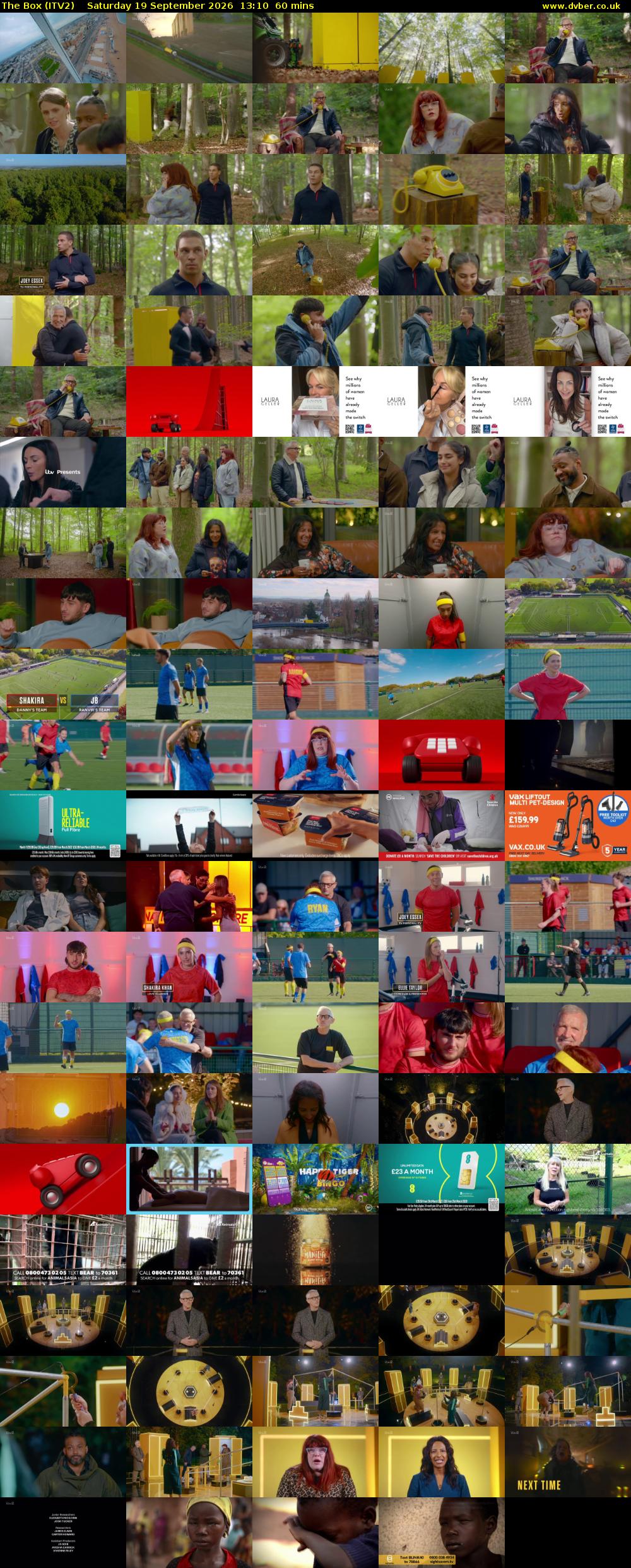 The Box (ITV2) Saturday 19 September 2026 13:10 - 14:10