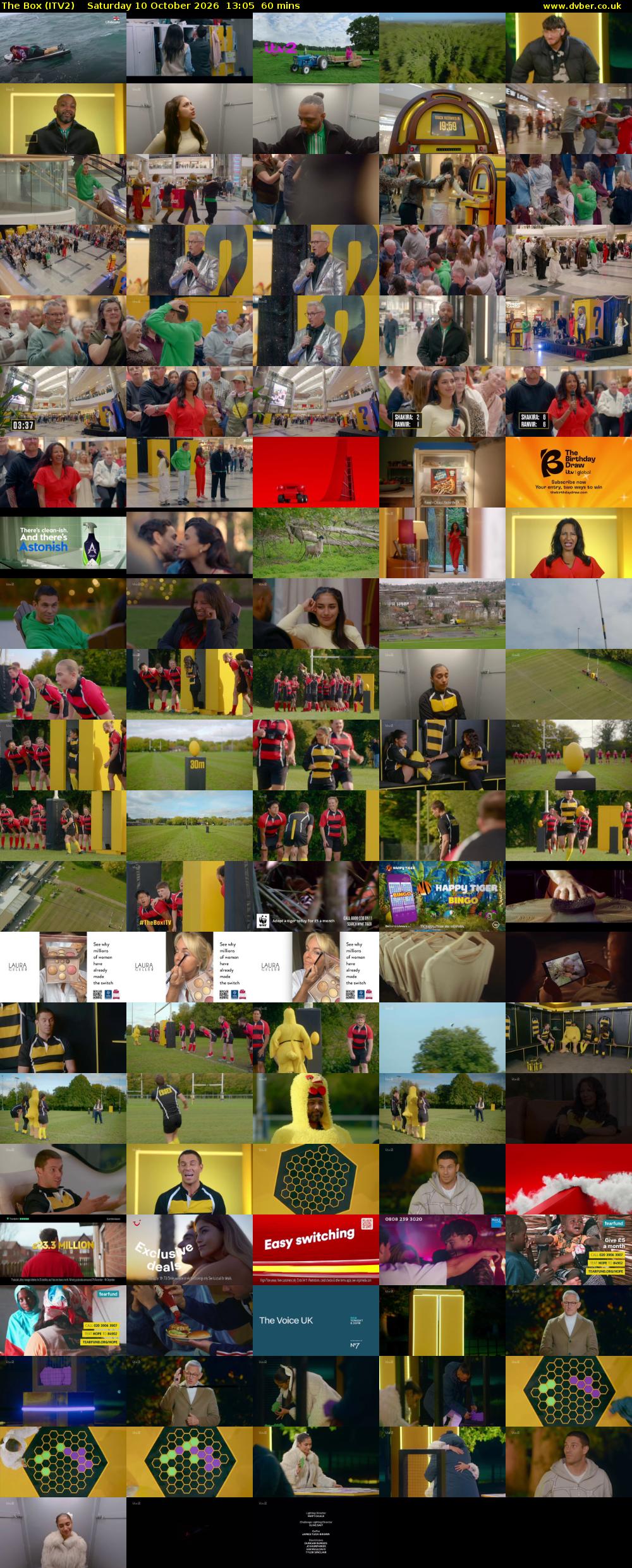 The Box (ITV2) Saturday 10 October 2026 13:05 - 14:05