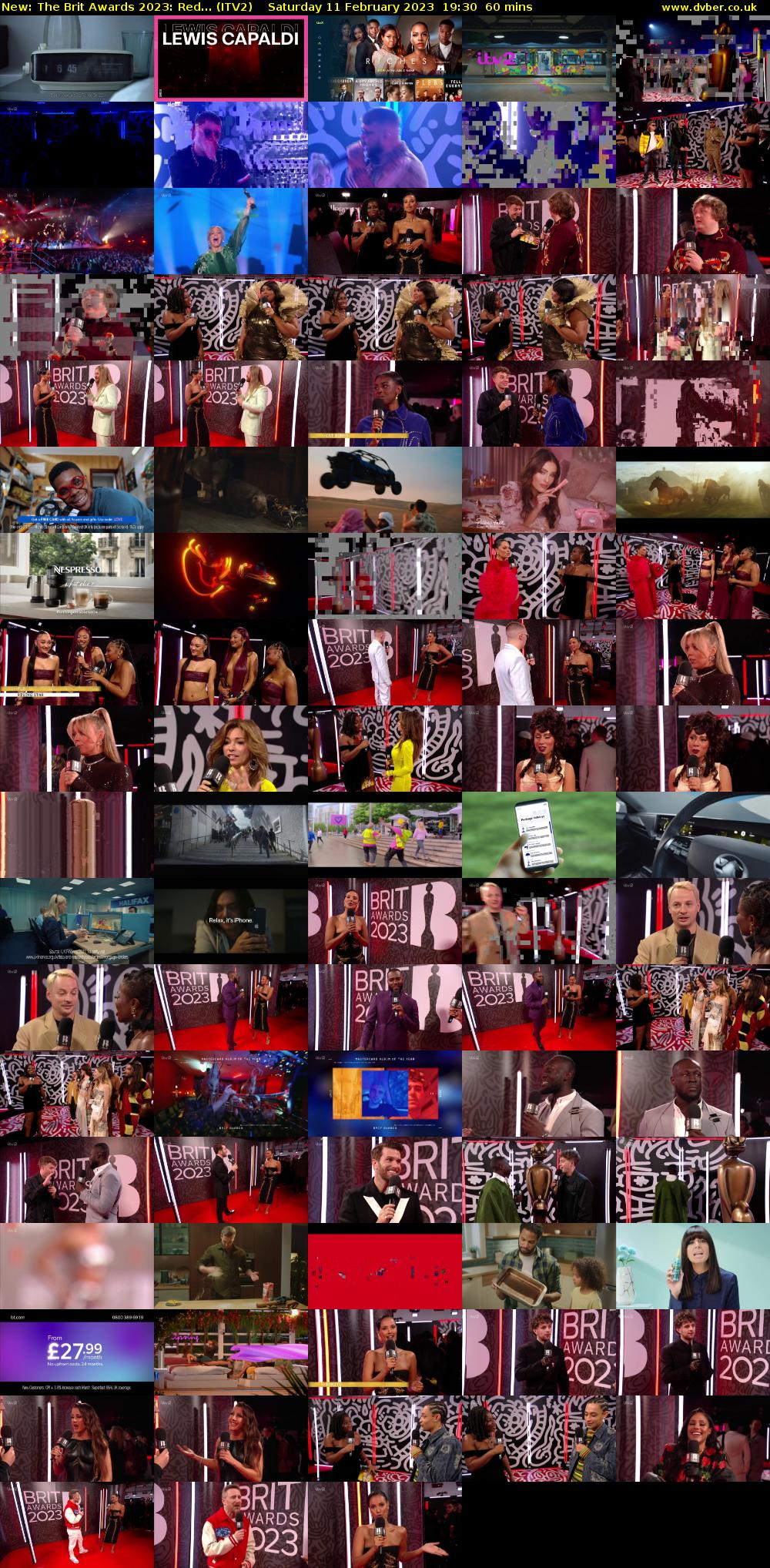 The Brit Awards 2023: Red... (ITV2) Saturday 11 February 2023 19:30 - 20:30