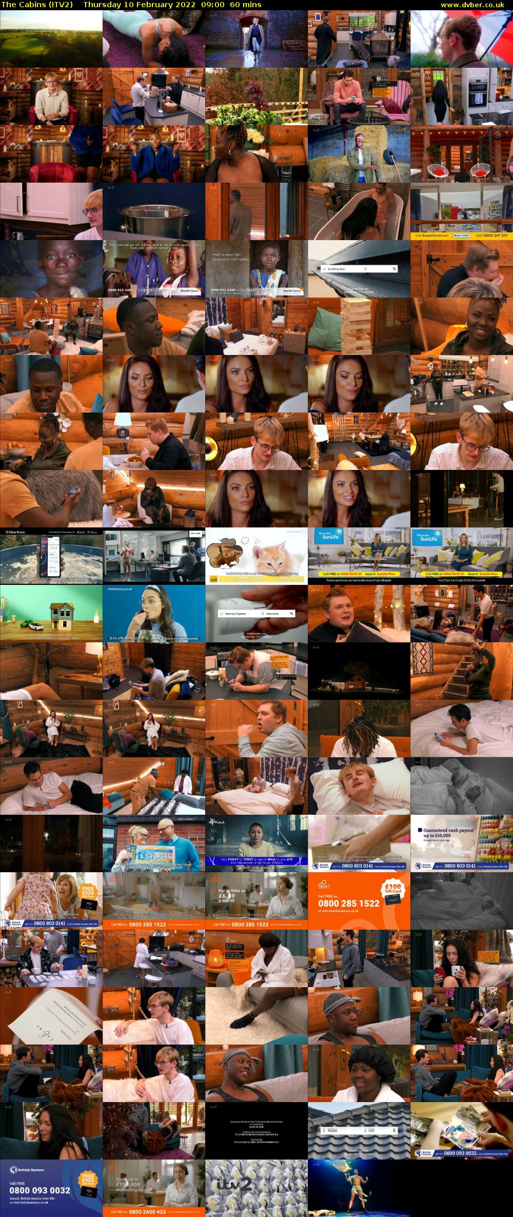 The Cabins (ITV2) Thursday 10 February 2022 09:00 - 10:00