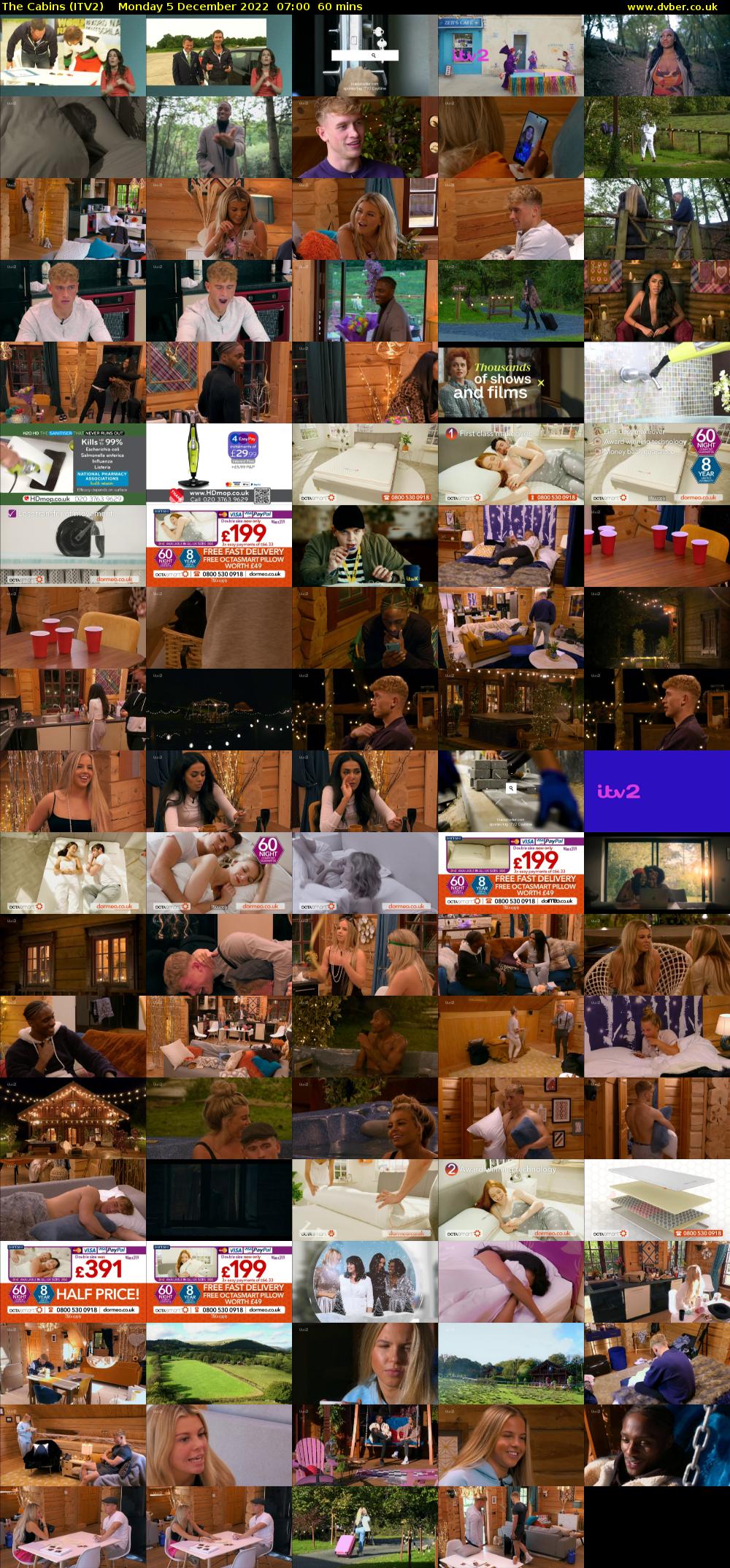 The Cabins (ITV2) Monday 5 December 2022 07:00 - 08:00