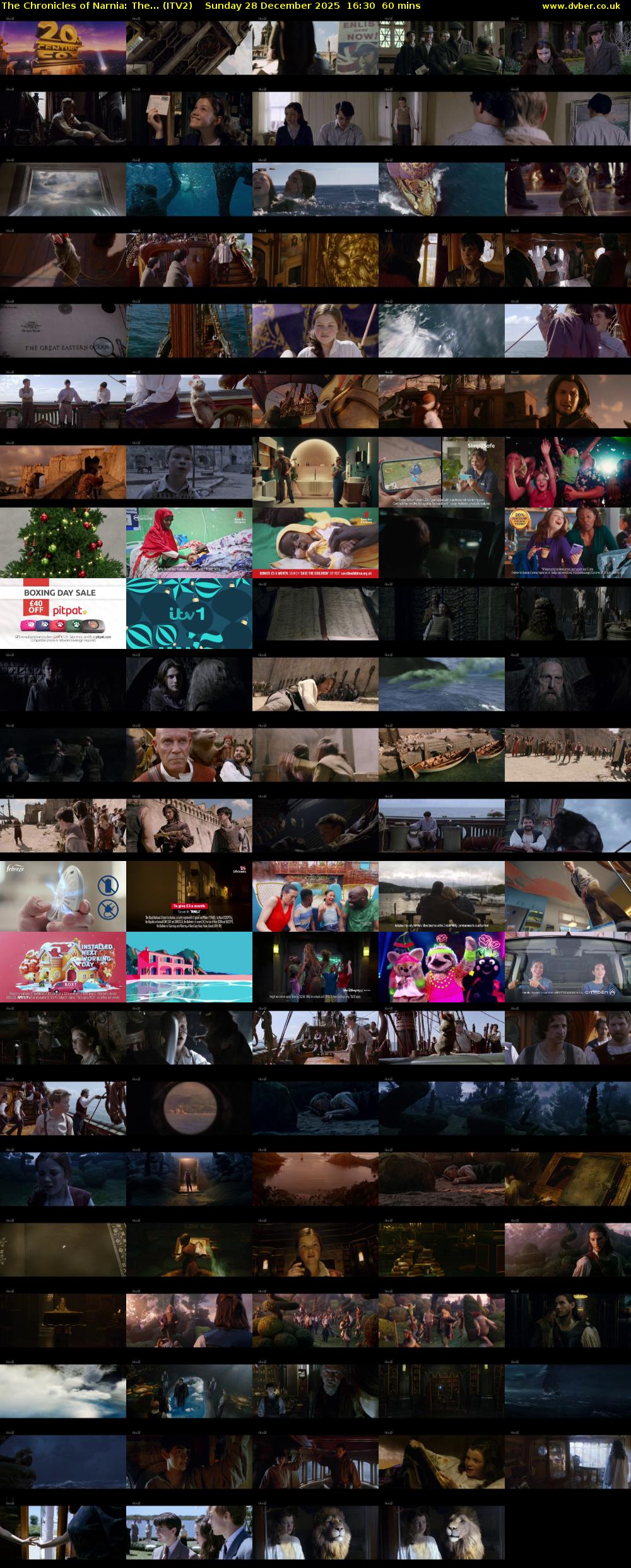 The Chronicles of Narnia: The... (ITV2) Sunday 28 December 2025 16:30 - 17:30