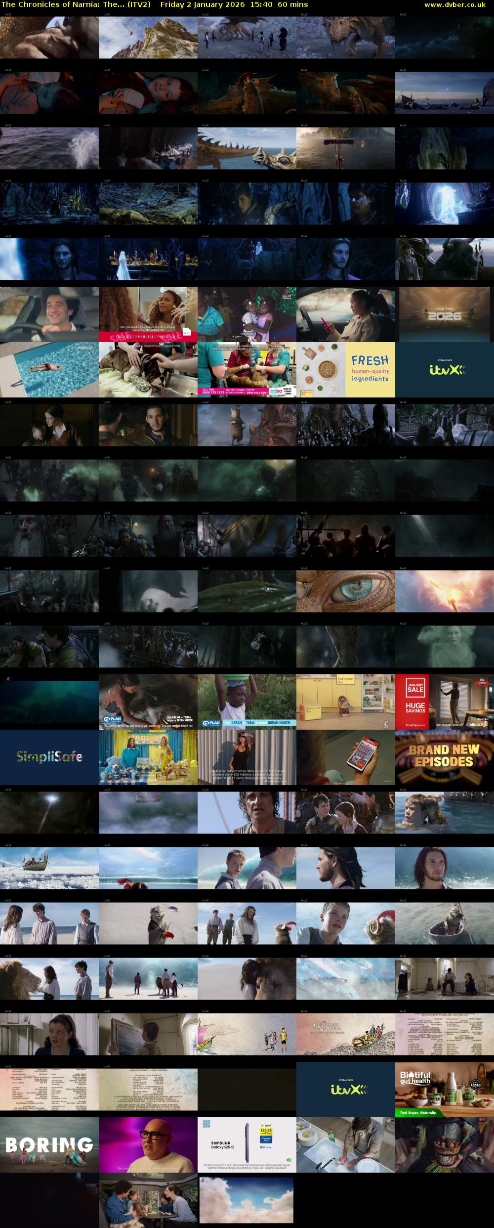 The Chronicles of Narnia: The... (ITV2) Friday 2 January 2026 15:40 - 16:40