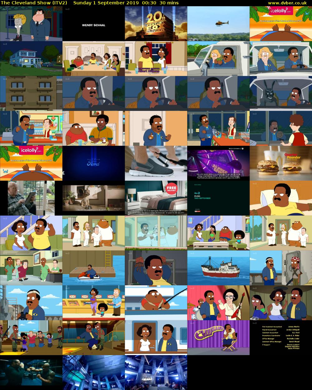 The Cleveland Show (ITV2) Sunday 1 September 2019 00:30 - 01:00