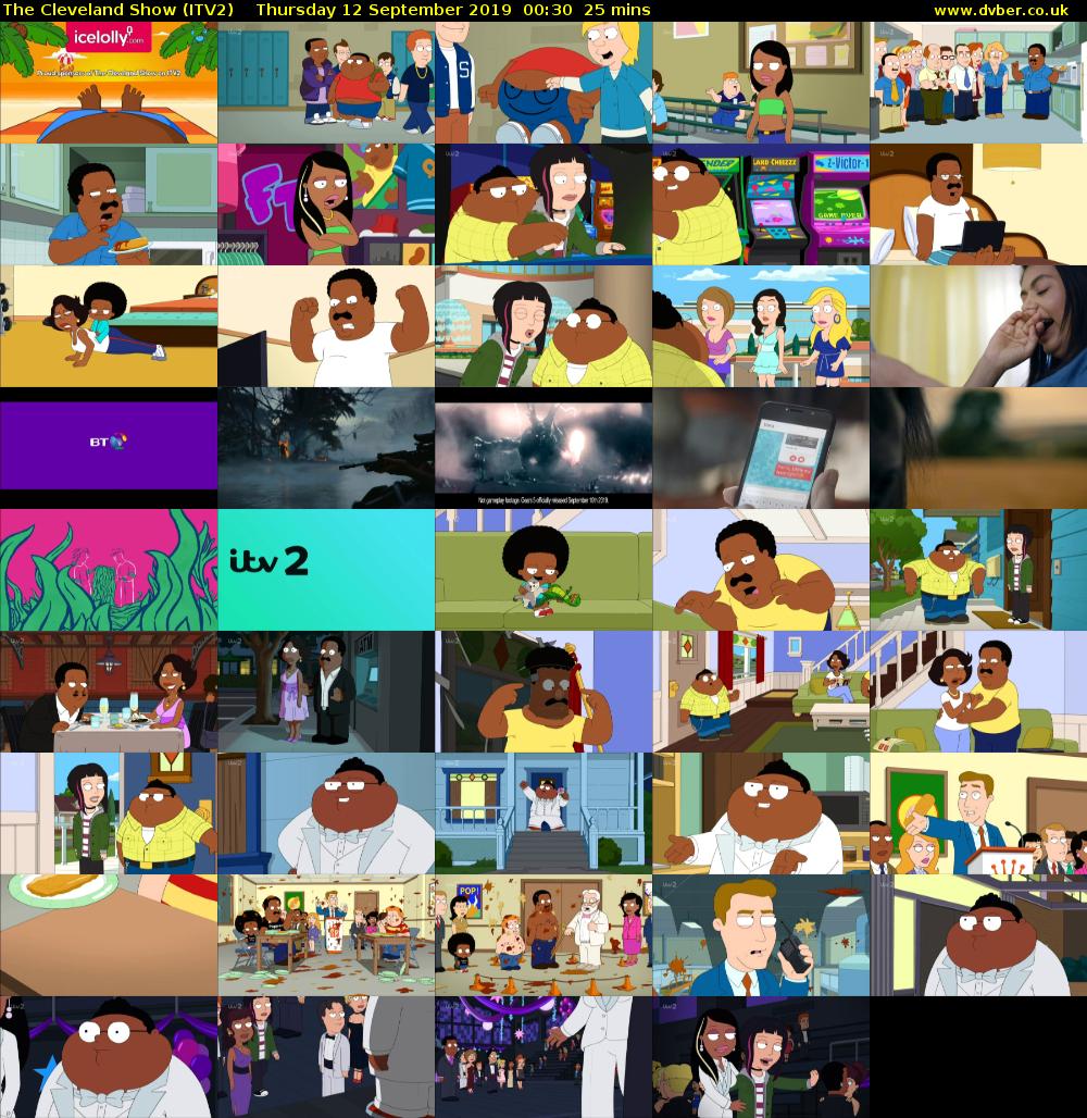The Cleveland Show (ITV2) Thursday 12 September 2019 00:30 - 00:55