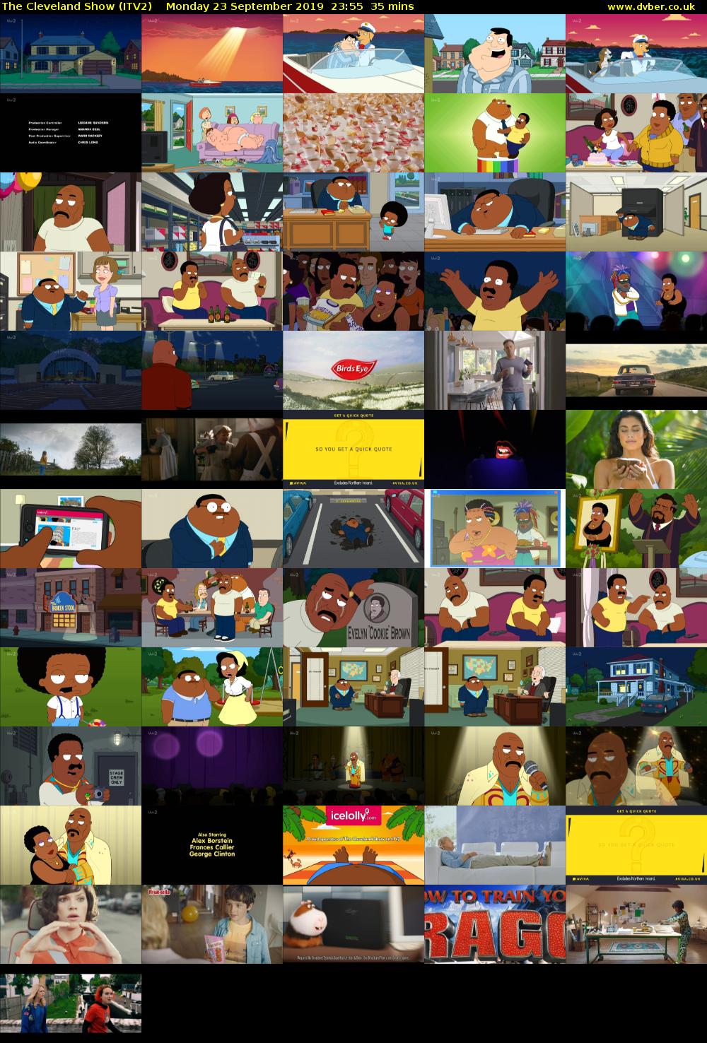 The Cleveland Show (ITV2) Monday 23 September 2019 23:55 - 00:30