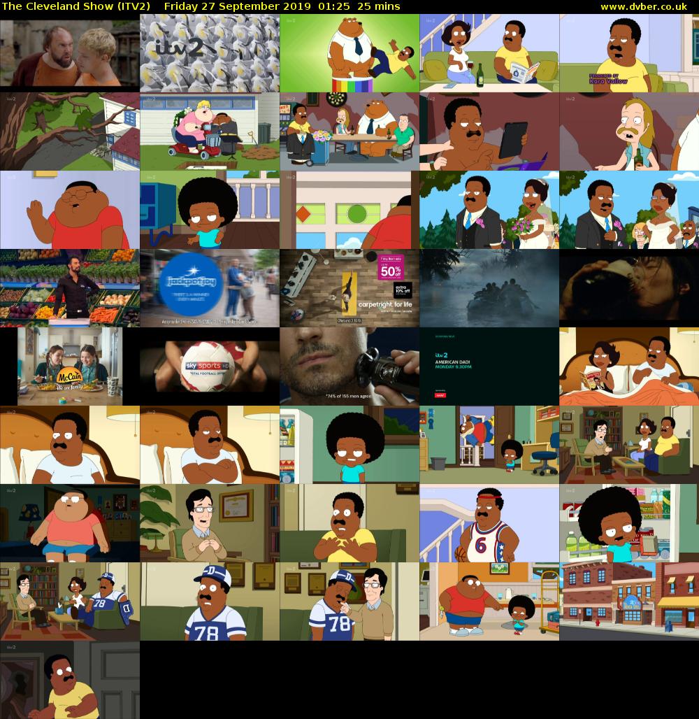 The Cleveland Show (ITV2) Friday 27 September 2019 01:25 - 01:50