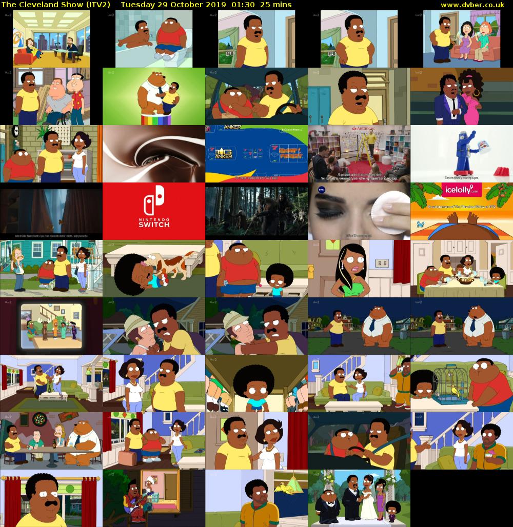 The Cleveland Show (ITV2) Tuesday 29 October 2019 01:30 - 01:55