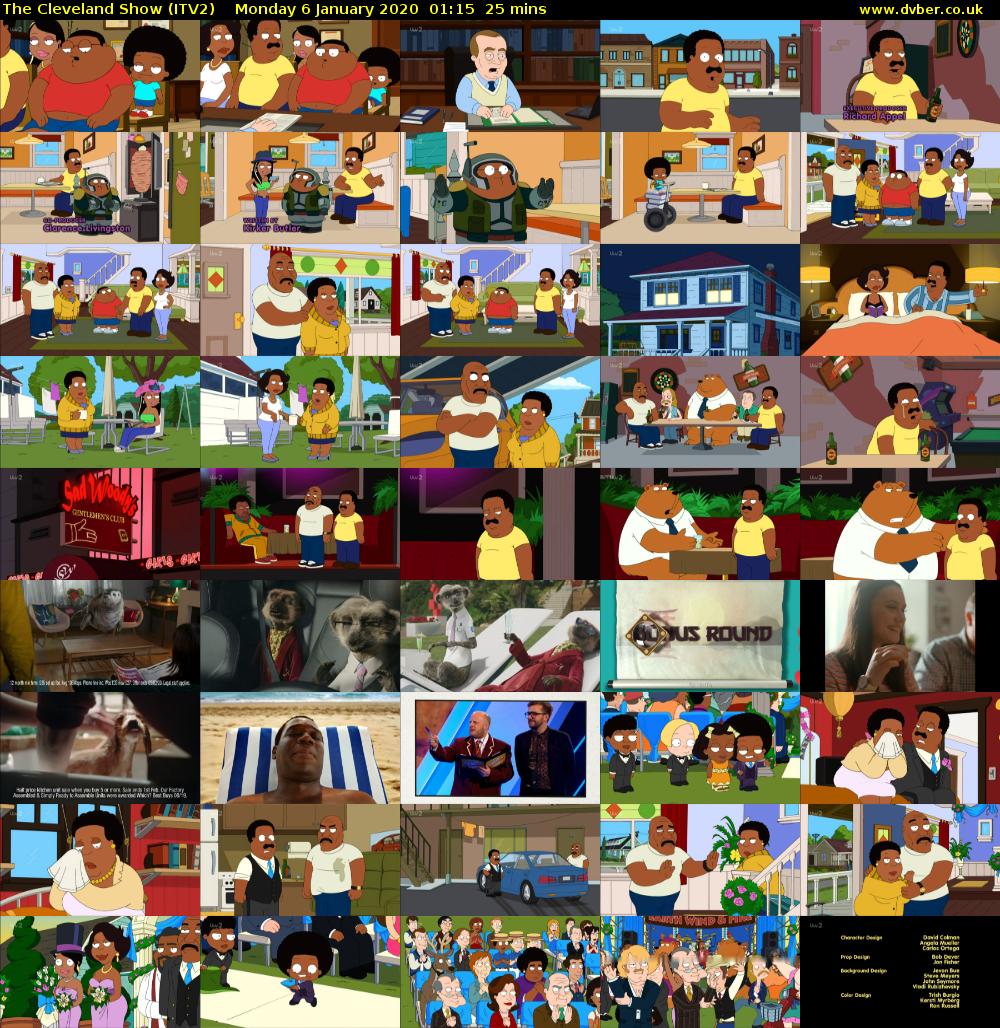The Cleveland Show (ITV2) Monday 6 January 2020 01:15 - 01:40