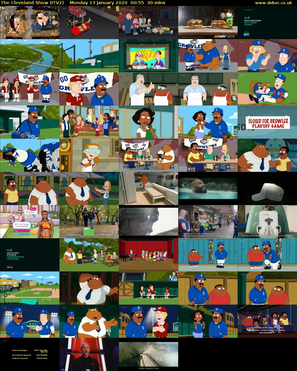 The Cleveland Show (ITV2) Monday 13 January 2020 00:55 - 01:25
