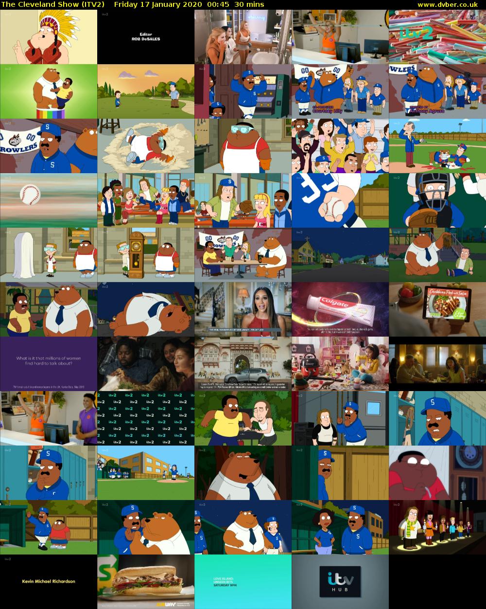 The Cleveland Show (ITV2) Friday 17 January 2020 00:45 - 01:15
