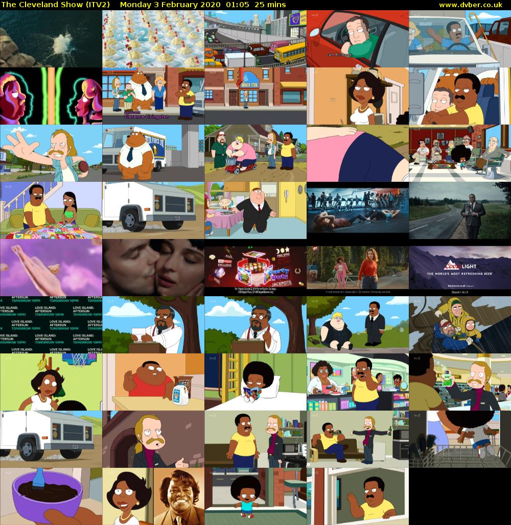 The Cleveland Show (ITV2) Monday 3 February 2020 01:05 - 01:30