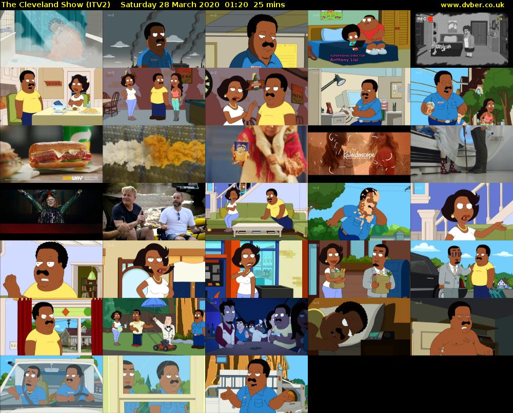 The Cleveland Show (ITV2) Saturday 28 March 2020 01:20 - 01:45