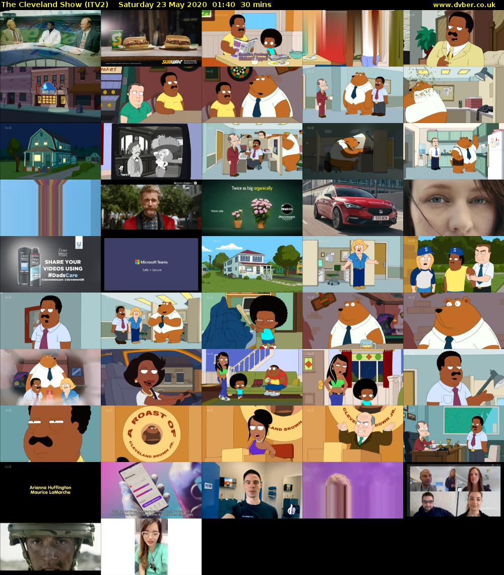 The Cleveland Show (ITV2) Saturday 23 May 2020 01:40 - 02:10