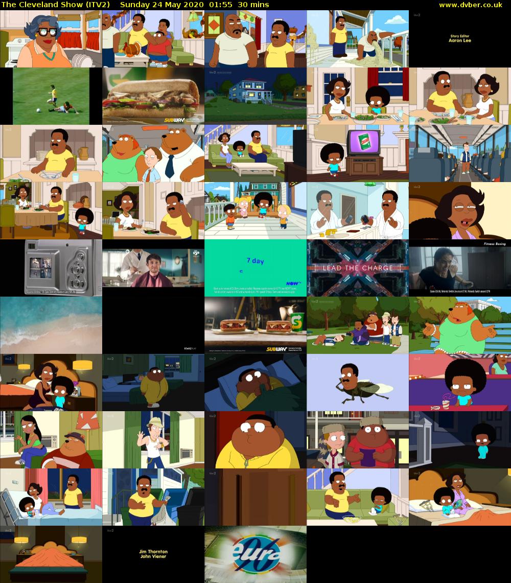 The Cleveland Show (ITV2) Sunday 24 May 2020 01:55 - 02:25