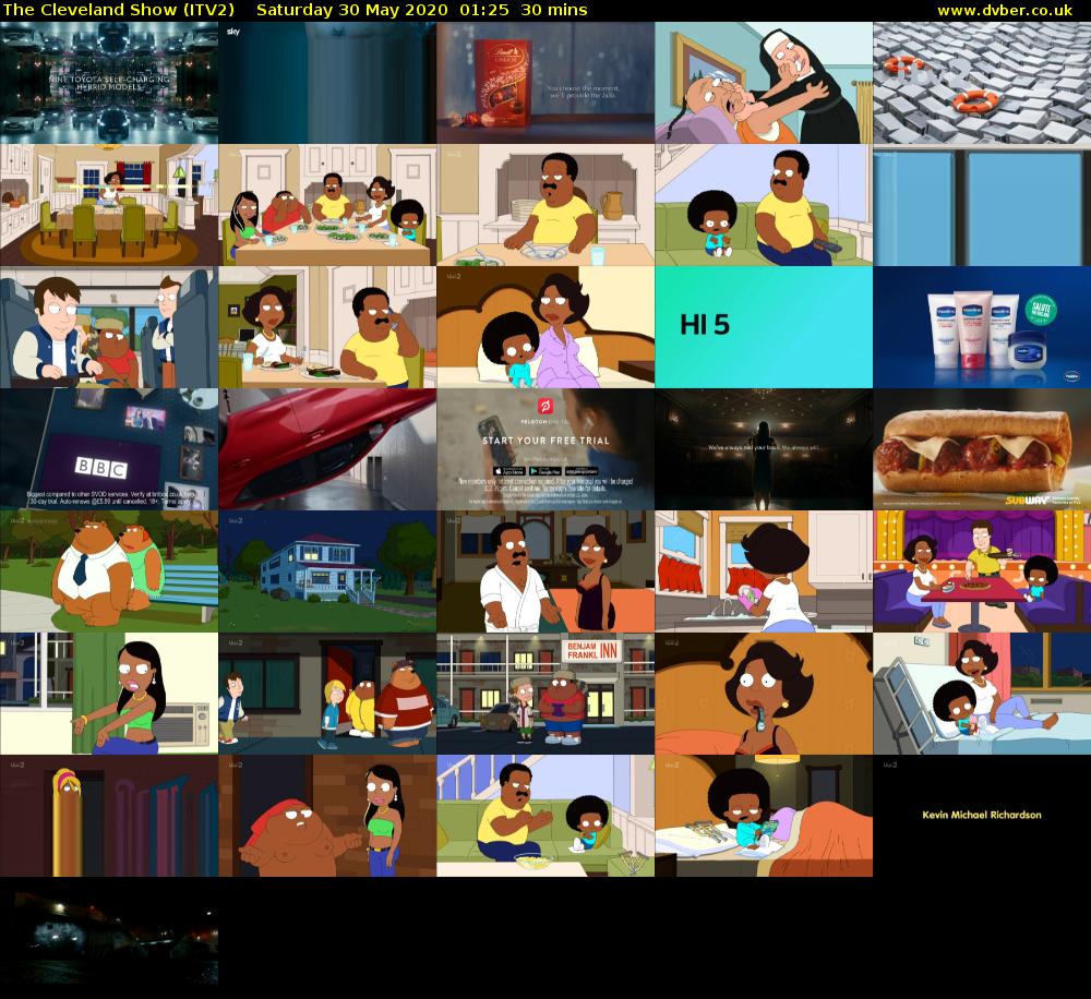 The Cleveland Show (ITV2) Saturday 30 May 2020 01:25 - 01:55