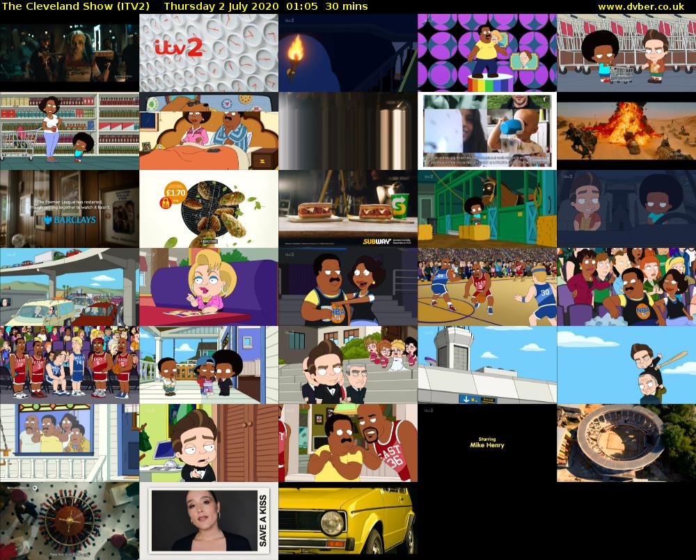 The Cleveland Show (ITV2) Thursday 2 July 2020 01:05 - 01:35