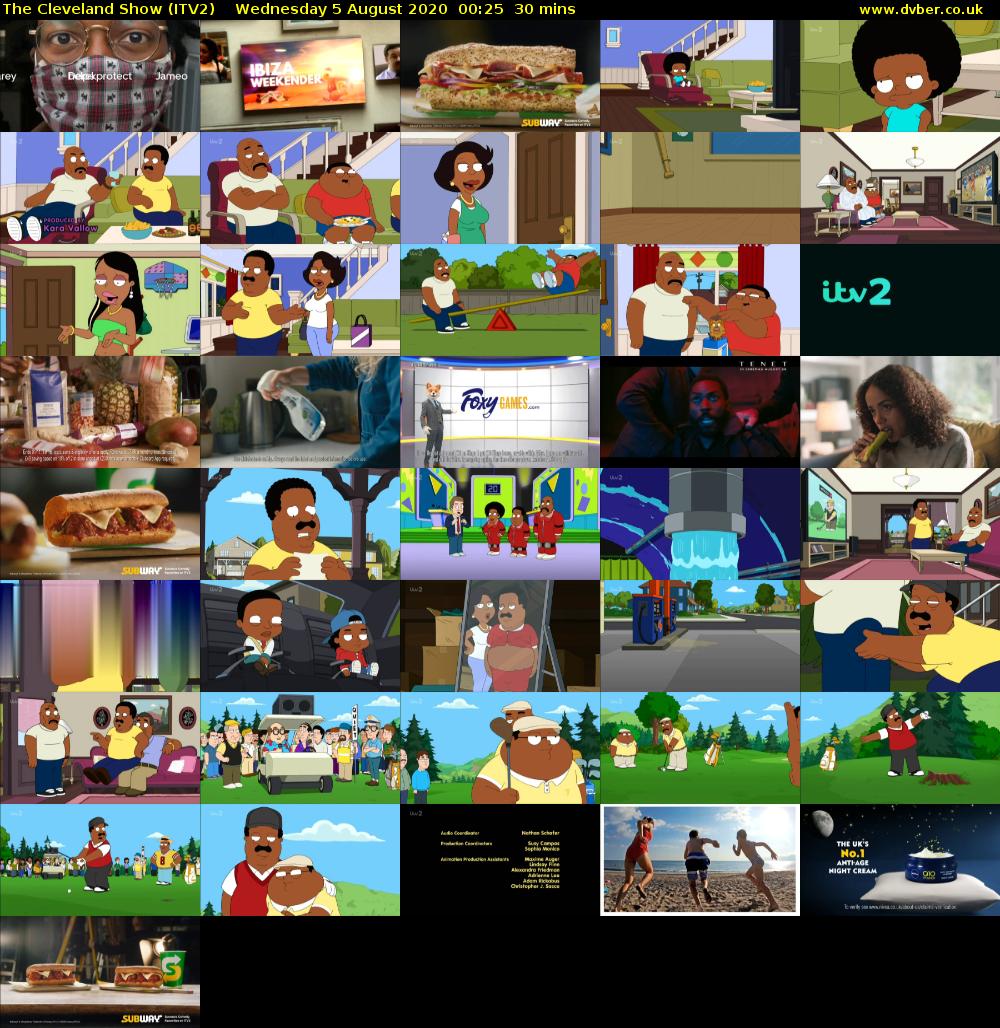 The Cleveland Show (ITV2) Wednesday 5 August 2020 00:25 - 00:55