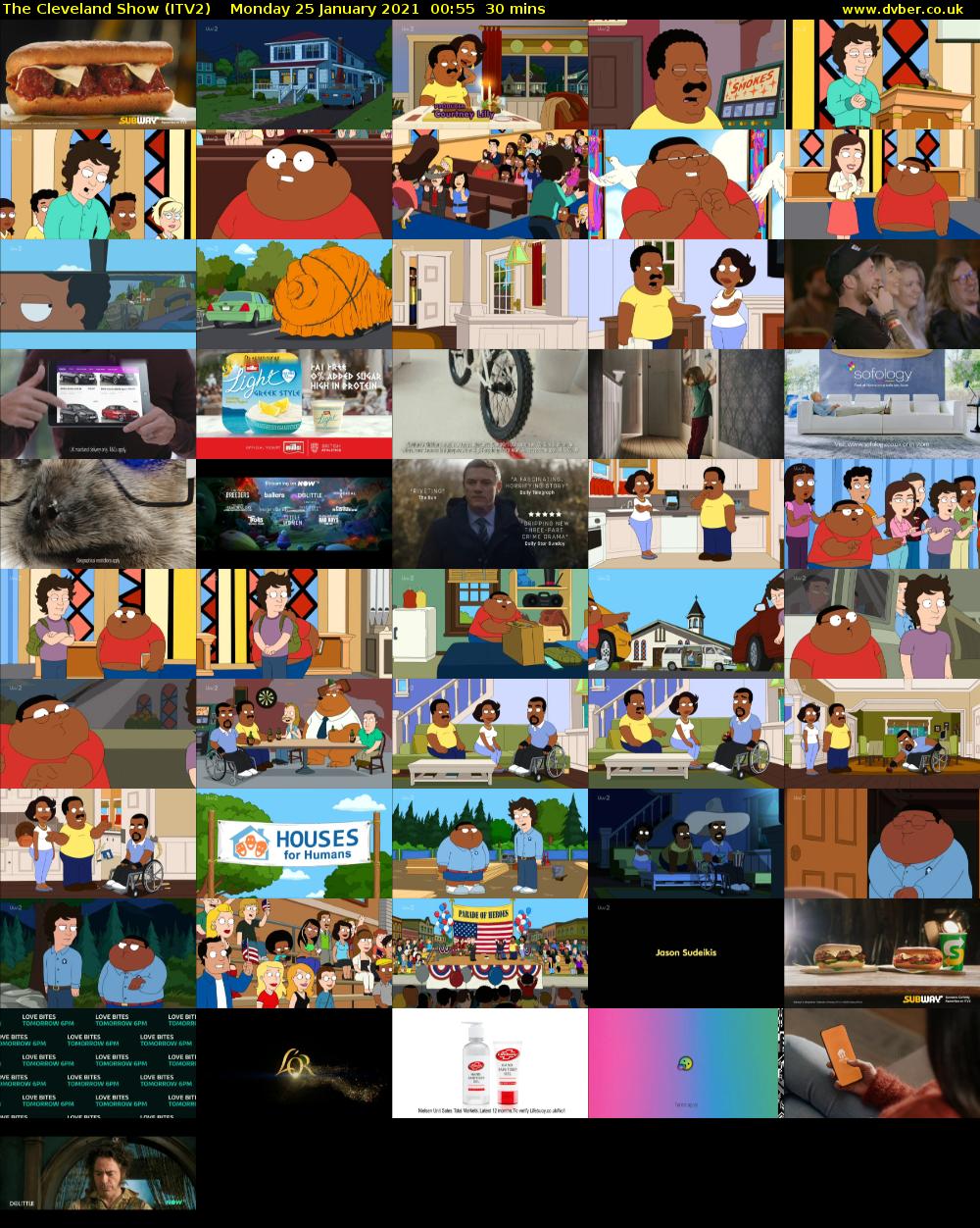 The Cleveland Show (ITV2) Monday 25 January 2021 00:55 - 01:25