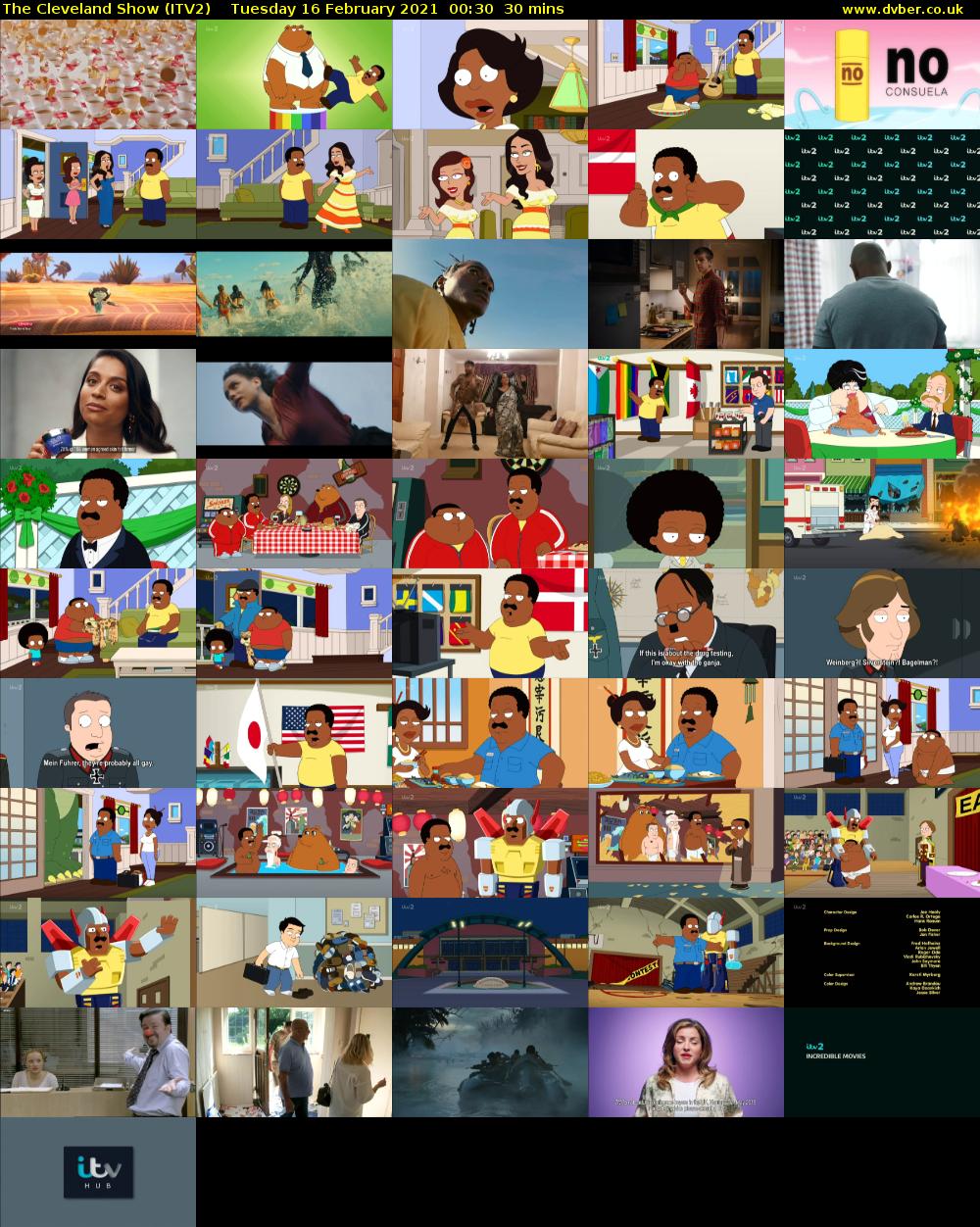 The Cleveland Show (ITV2) Tuesday 16 February 2021 00:30 - 01:00