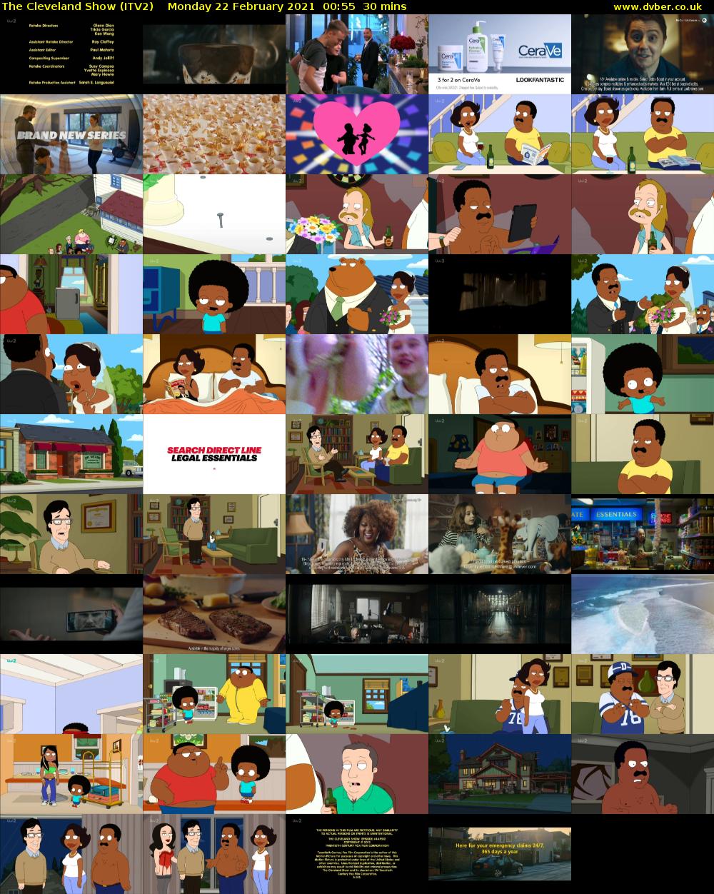 The Cleveland Show (ITV2) Monday 22 February 2021 00:55 - 01:25