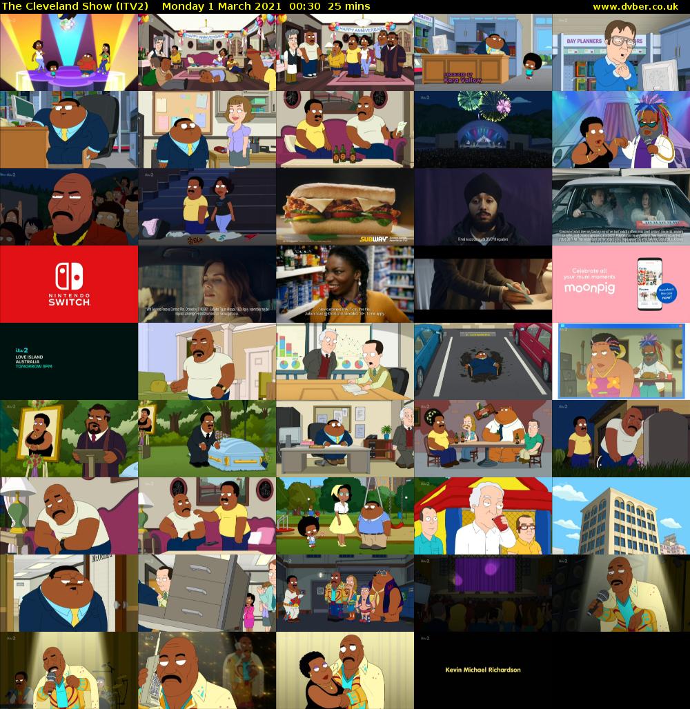 The Cleveland Show (ITV2) Monday 1 March 2021 00:30 - 00:55