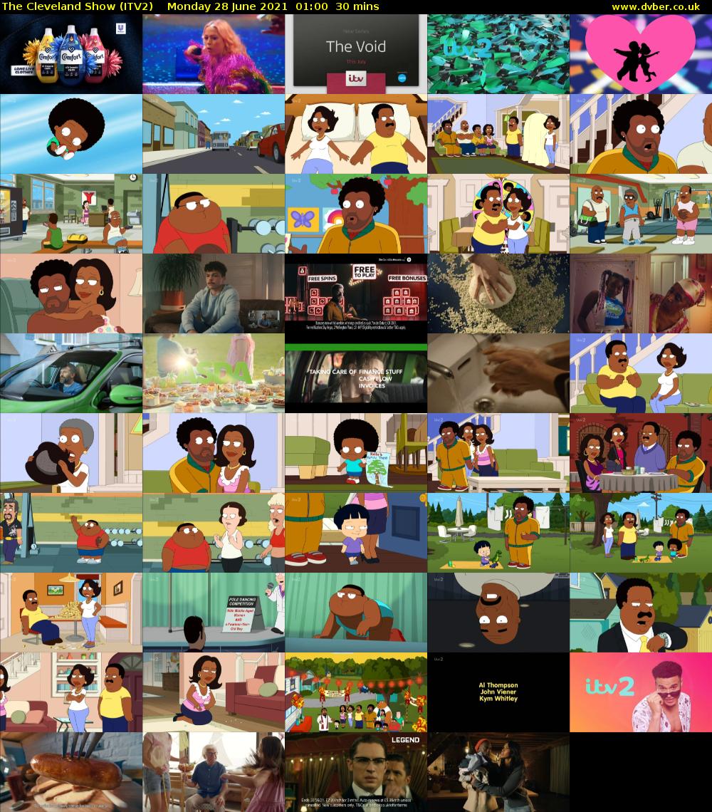 The Cleveland Show (ITV2) Monday 28 June 2021 01:00 - 01:30