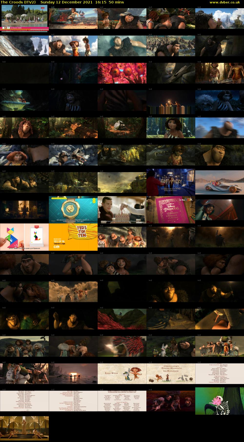 The Croods (ITV2) Sunday 12 December 2021 16:15 - 17:05