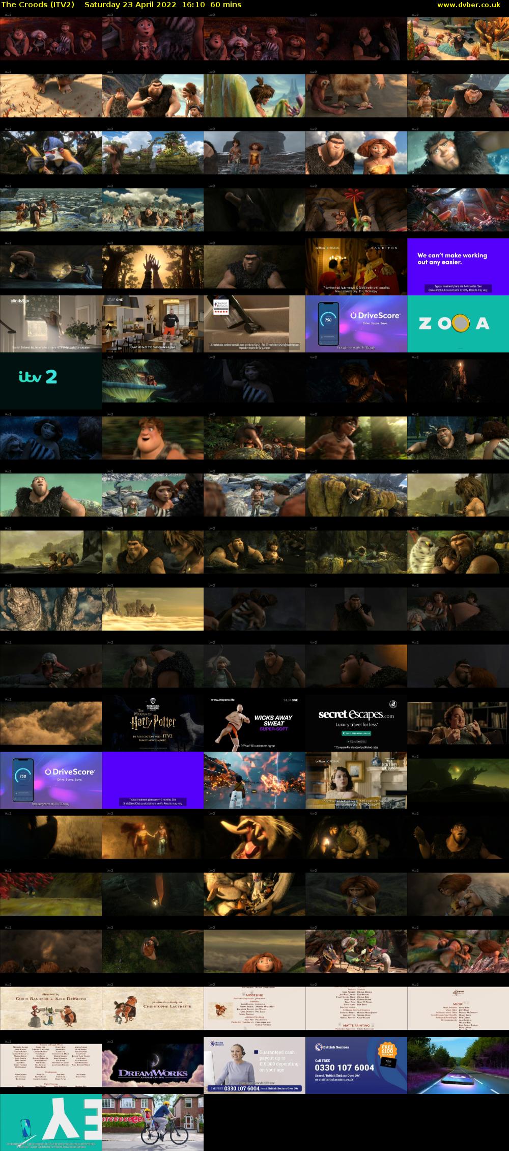 The Croods (ITV2) Saturday 23 April 2022 16:10 - 17:10