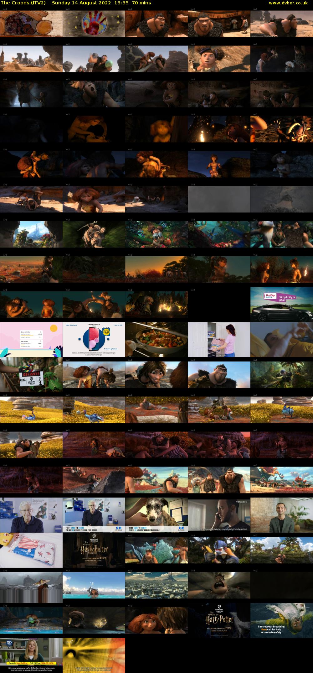 The Croods (ITV2) Sunday 14 August 2022 15:35 - 16:45