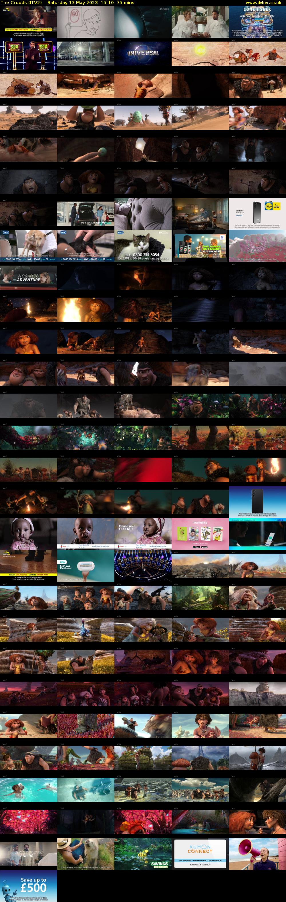 The Croods (ITV2) Saturday 13 May 2023 15:10 - 16:25