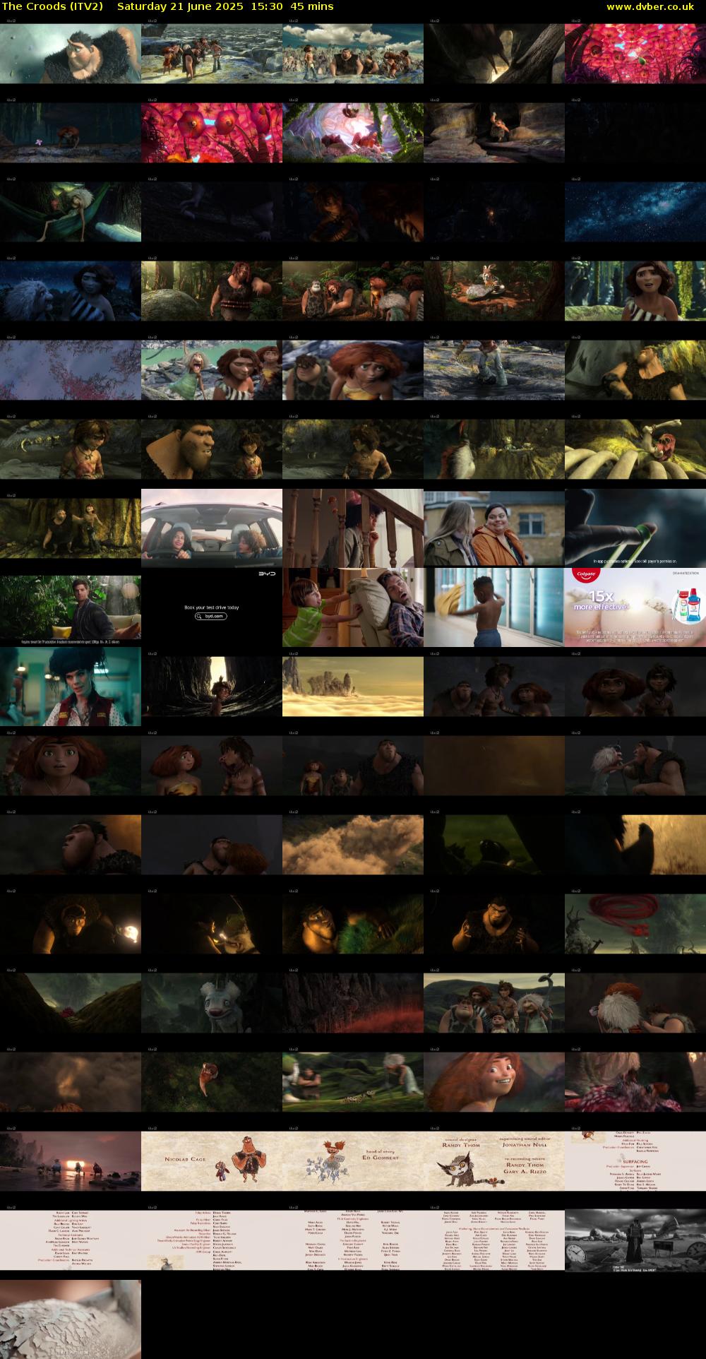 The Croods (ITV2) Saturday 21 June 2025 15:30 - 16:15