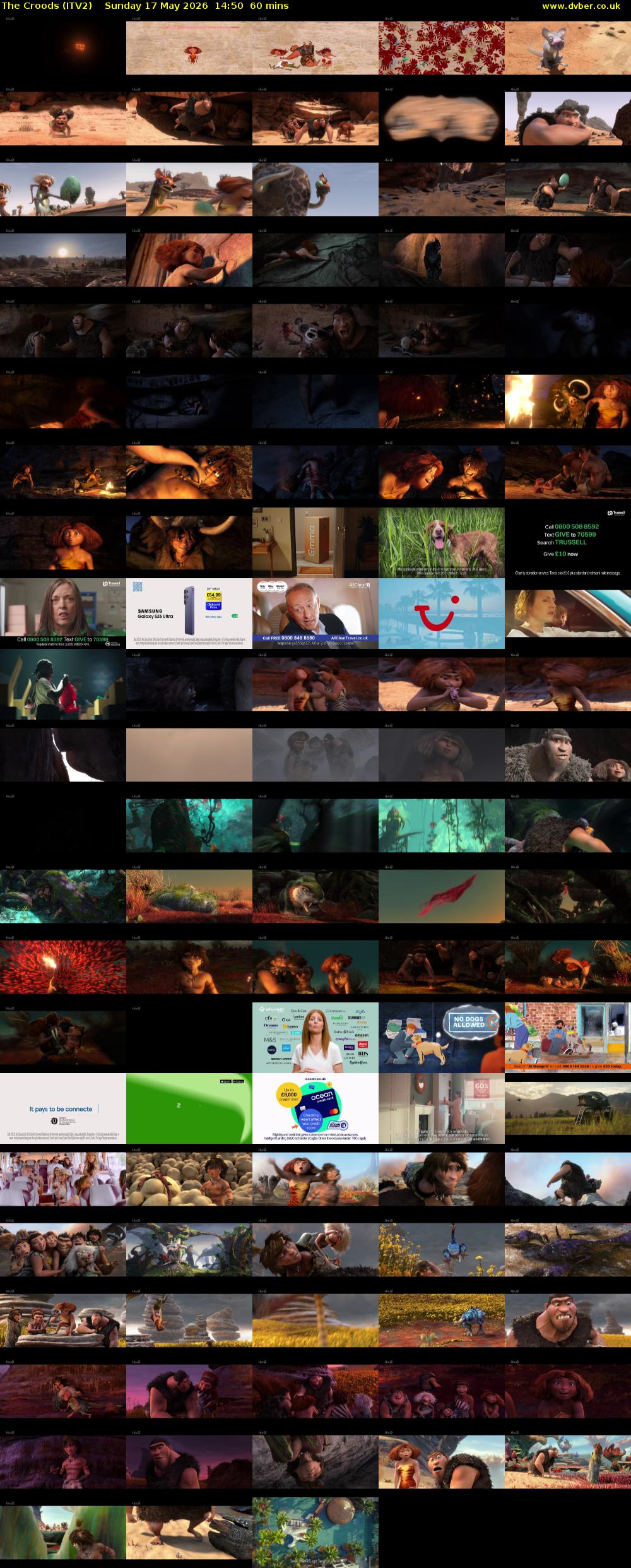 The Croods (ITV2) Sunday 17 May 2026 14:50 - 15:50