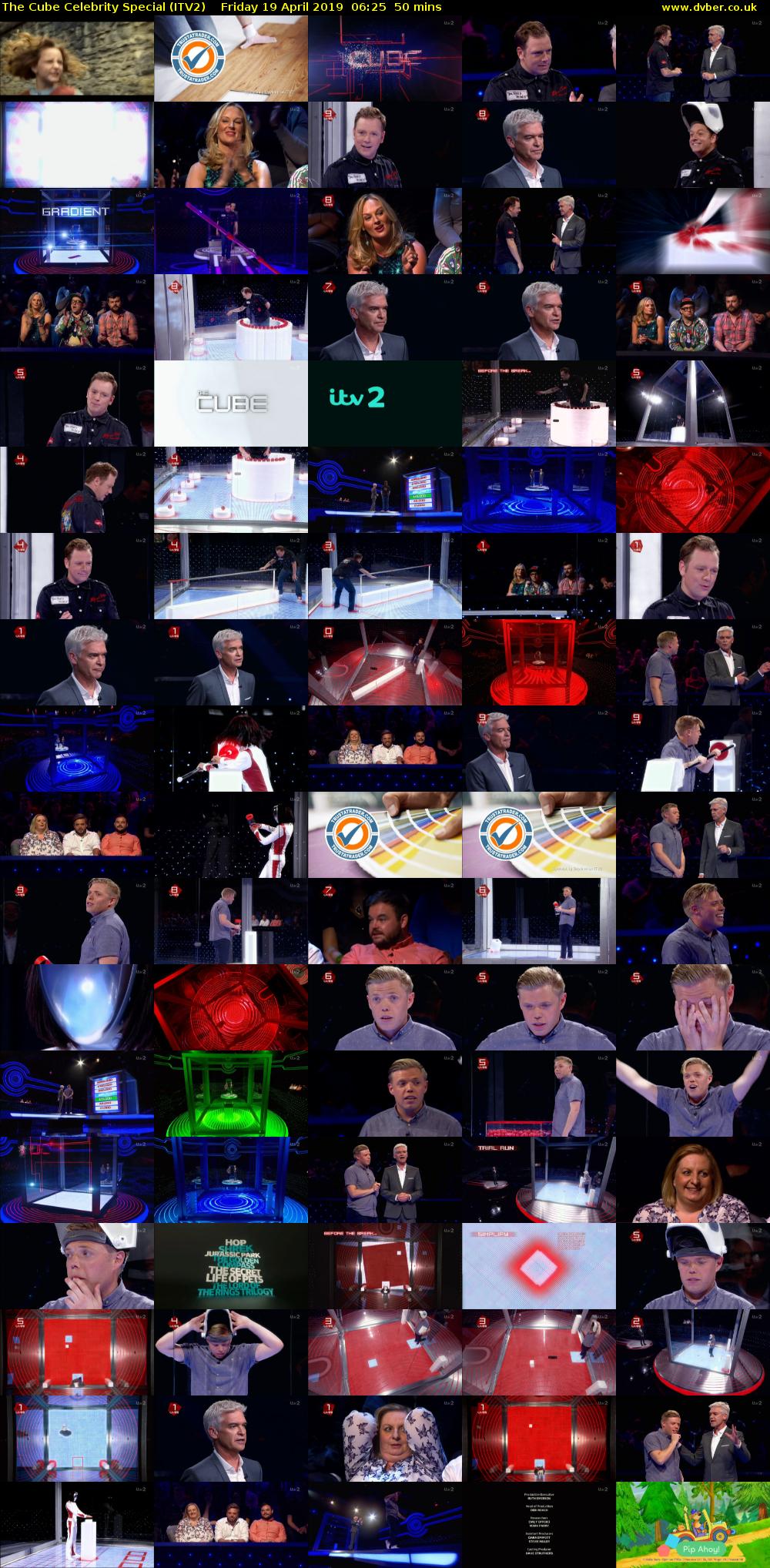 The Cube Celebrity Special (ITV2) Friday 19 April 2019 06:25 - 07:15