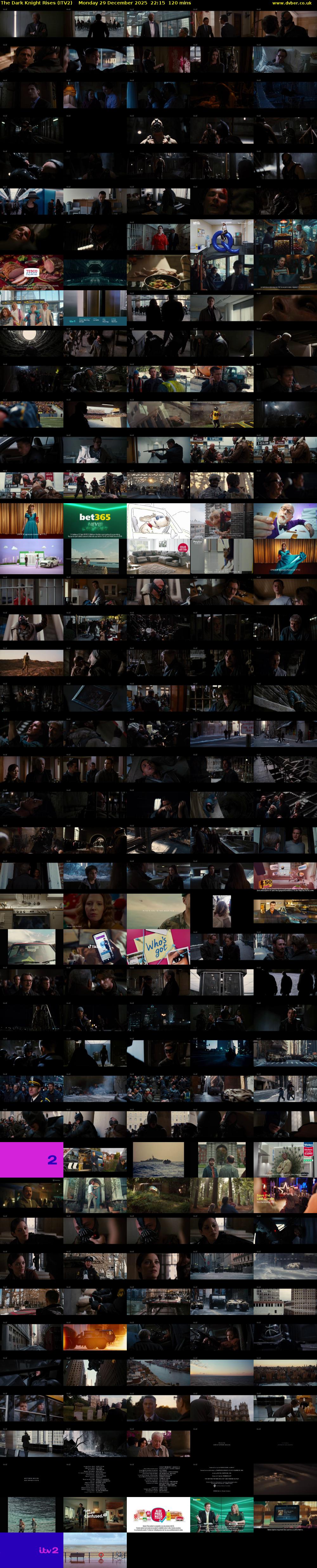 The Dark Knight Rises (ITV2) Monday 29 December 2025 22:15 - 00:15