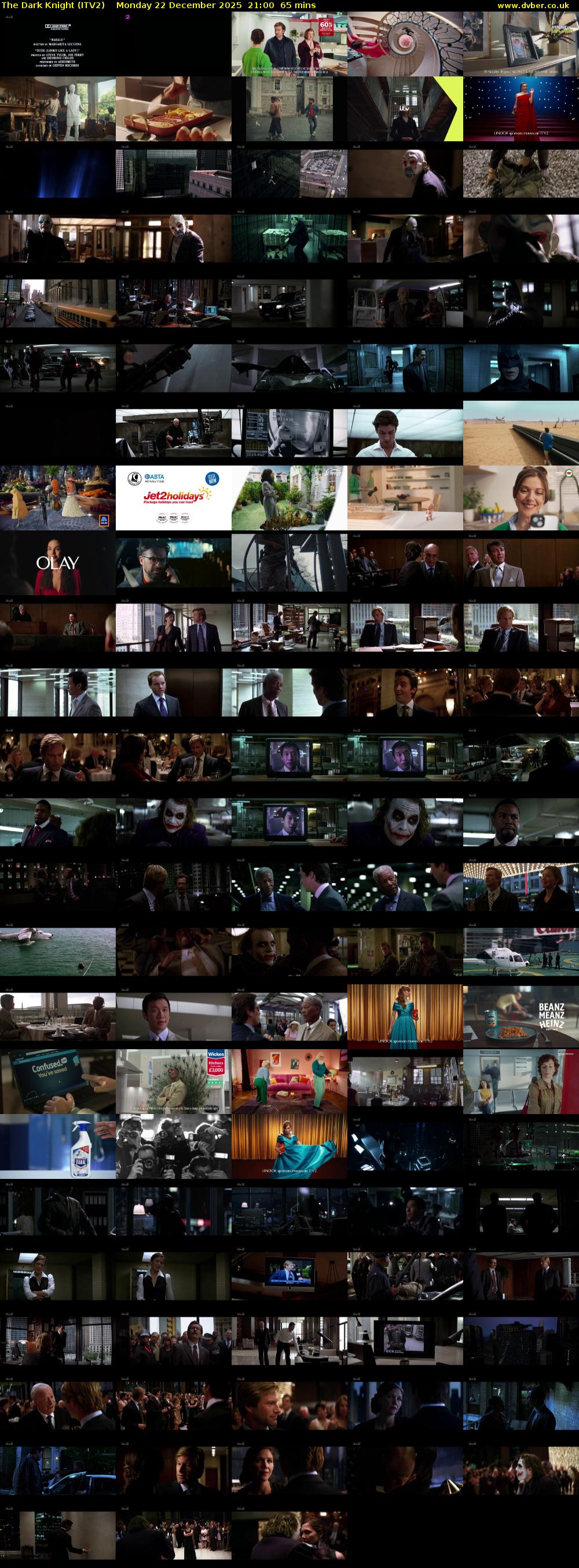 The Dark Knight (ITV2) Monday 22 December 2025 21:00 - 22:05