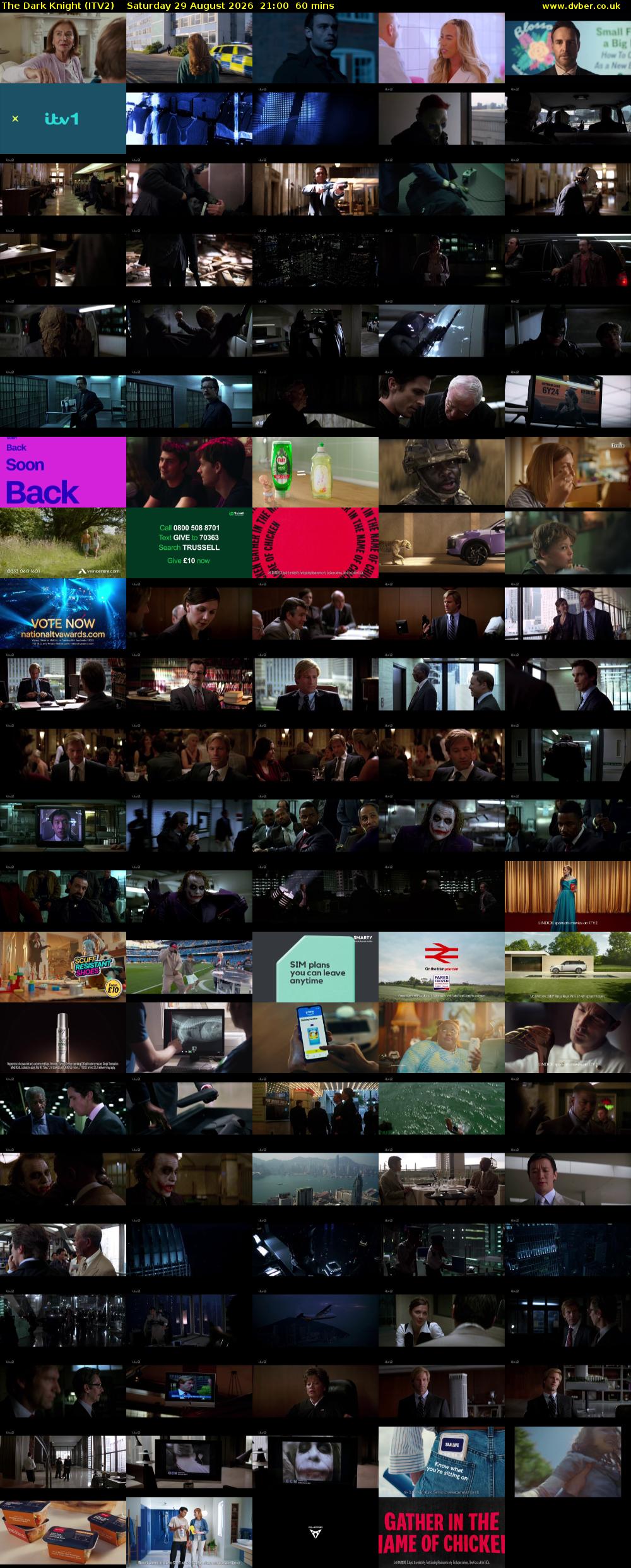 The Dark Knight (ITV2) Saturday 29 August 2026 21:00 - 22:00